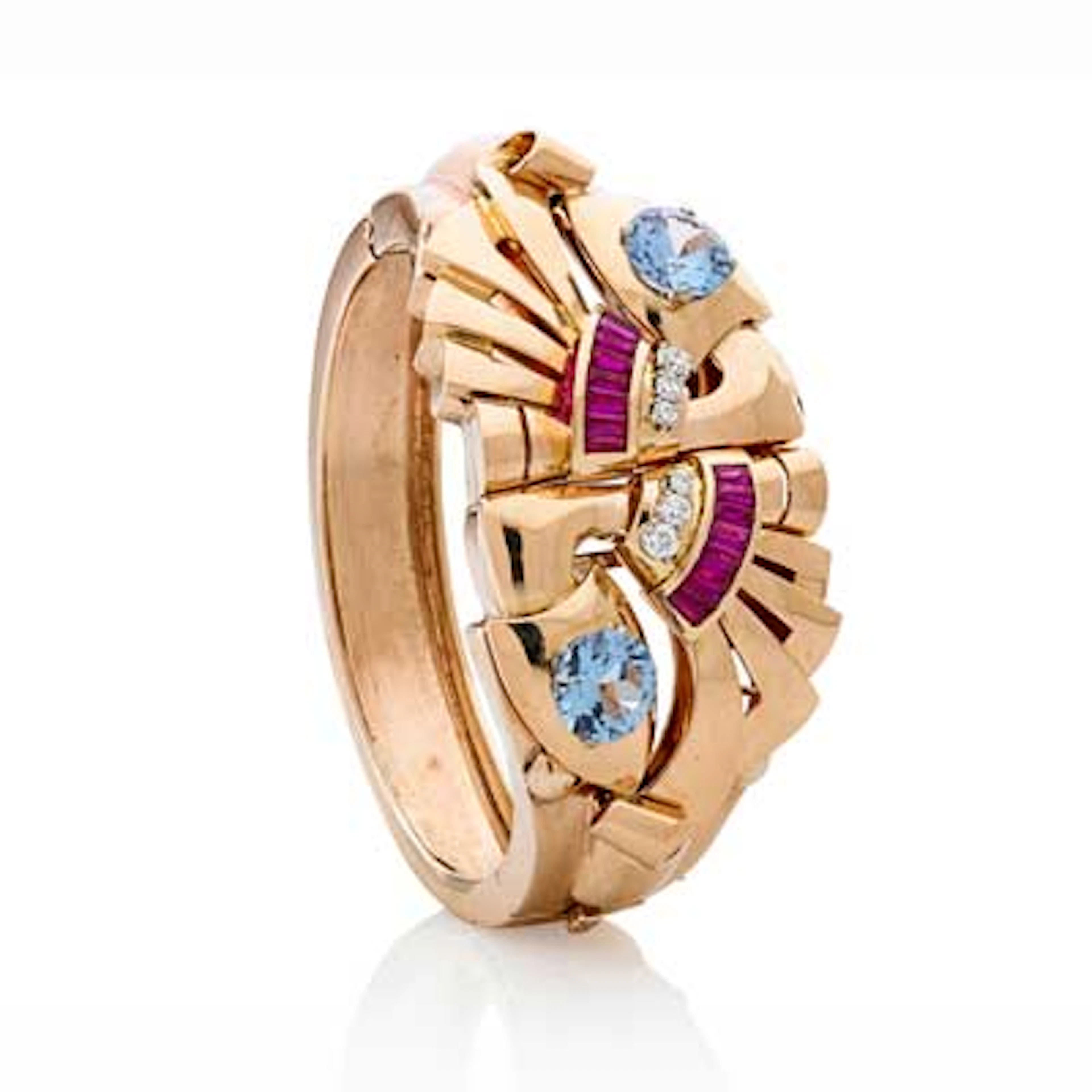 RETRO GEM SET CONVERTIBLE CUFF BRACELET