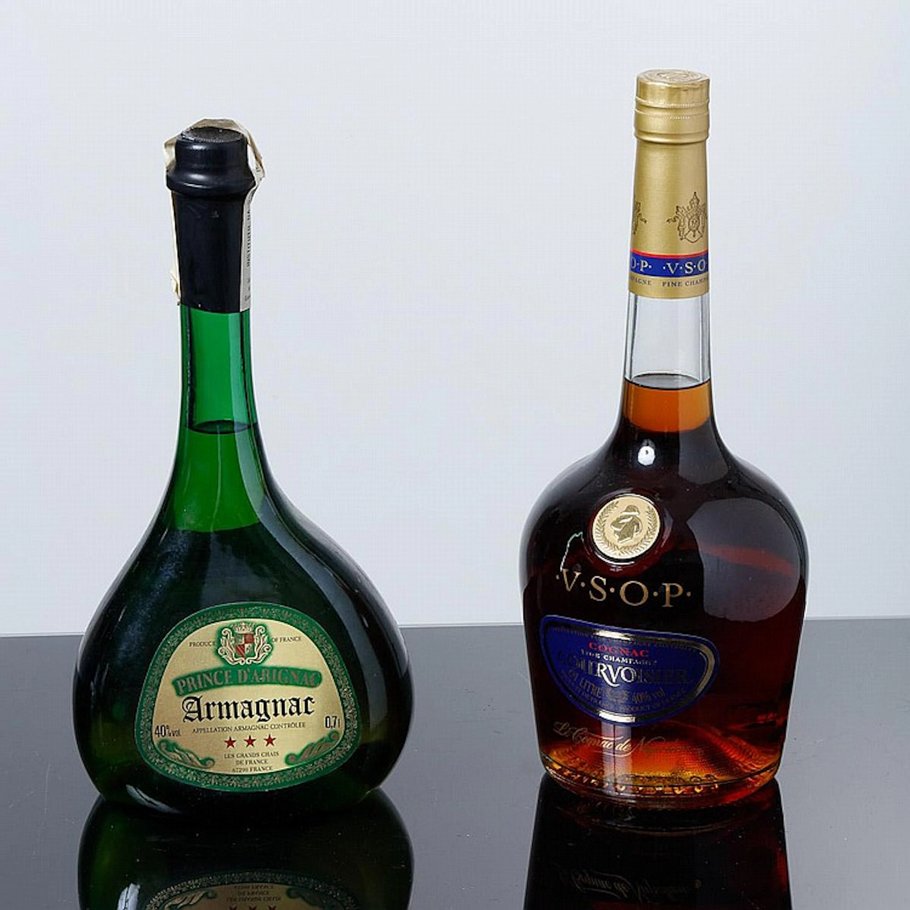 COGNAC COURVOISIER V.S.O.P E ARMAGNAC - PRINCE D'ARIGNAC