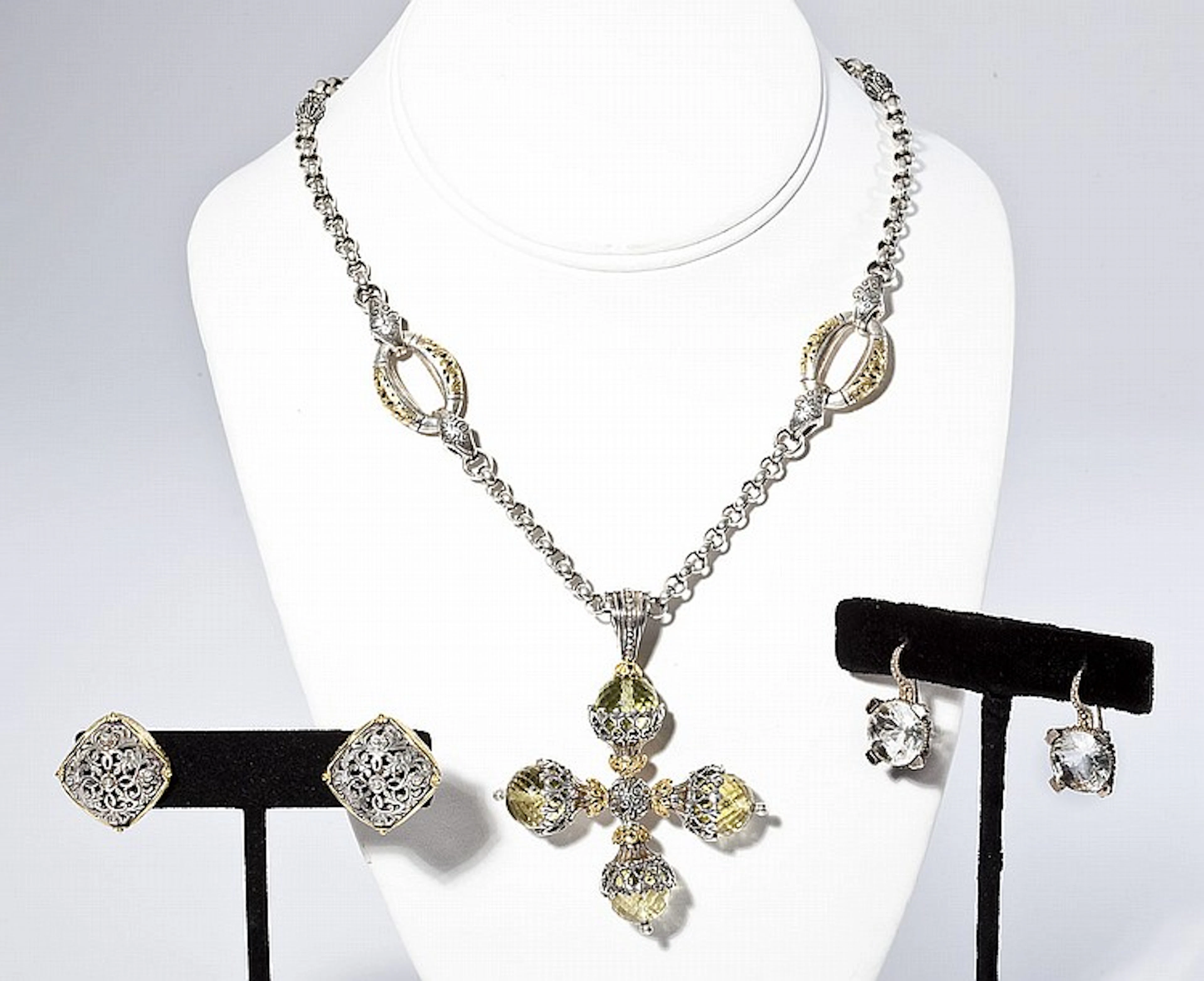 Konstantino 18K & Sterling Necklace & Earrings