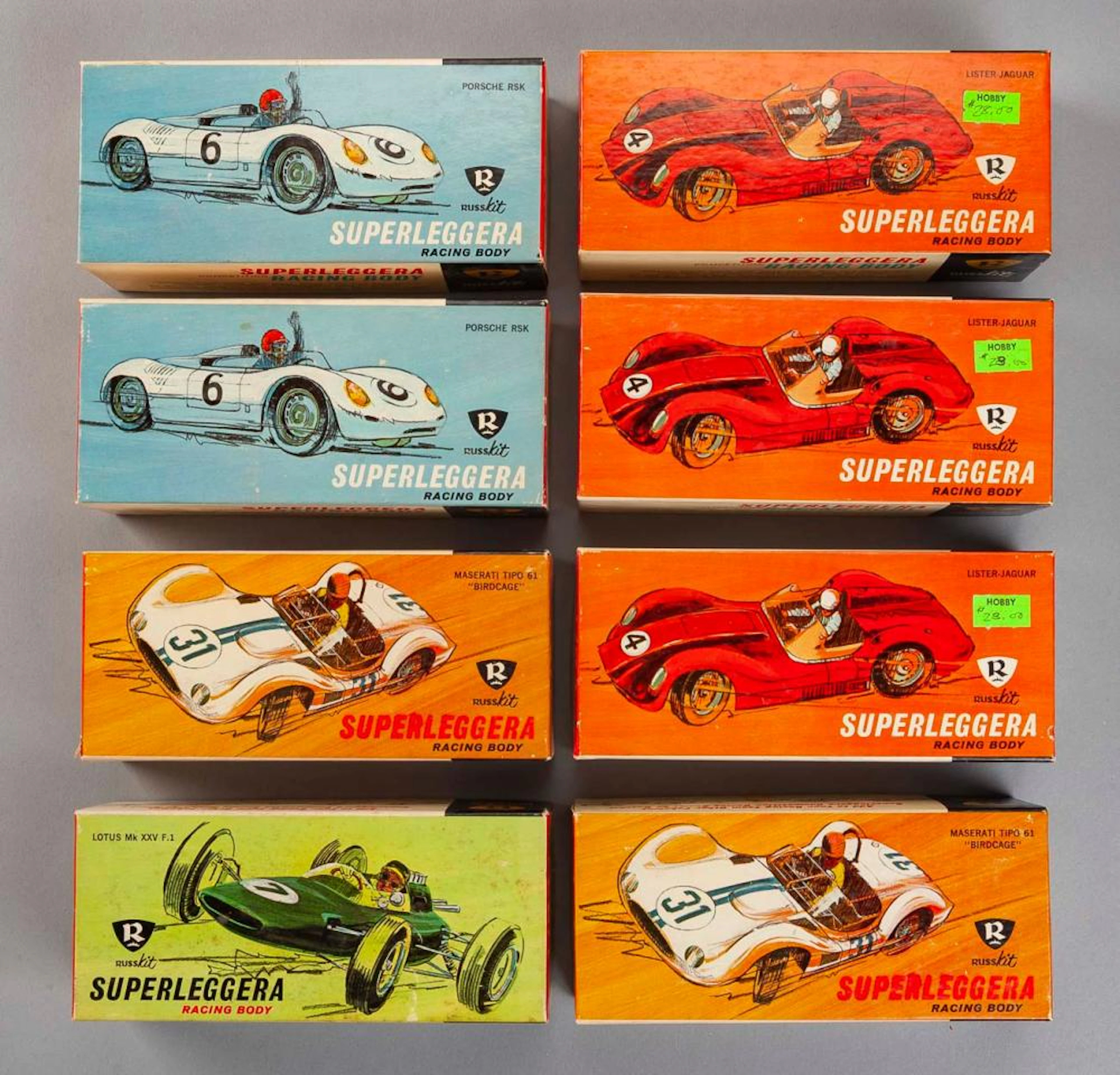 8 Vintage Russkit 1/24 Racing Bodies NIB