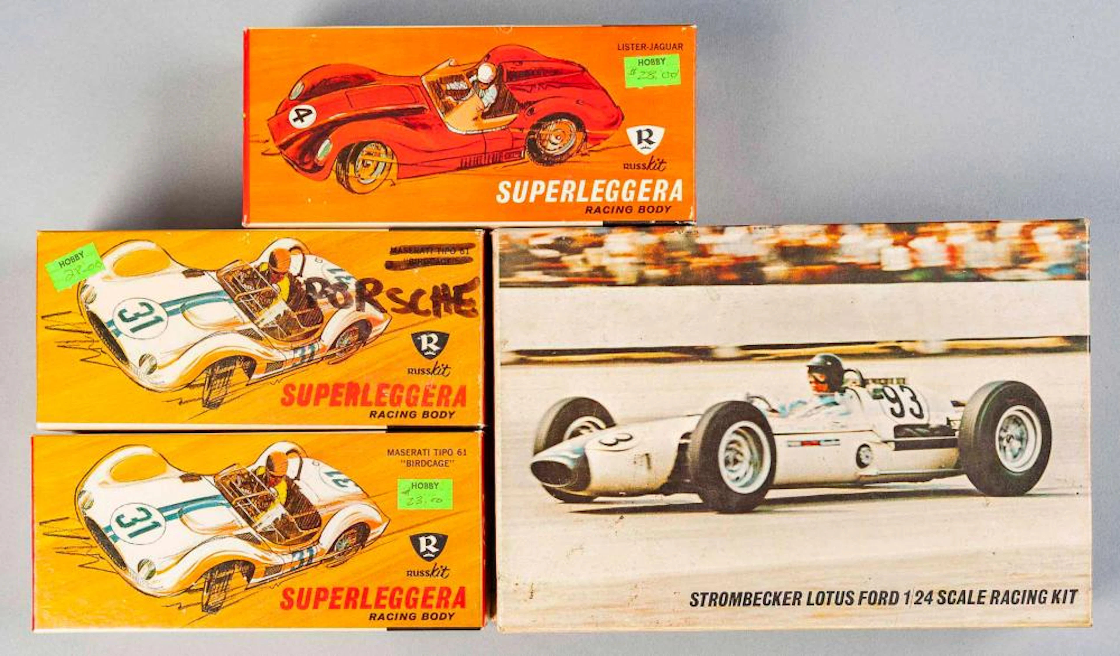 4 Vintage 1/24 Scale Slot Cars in OBs