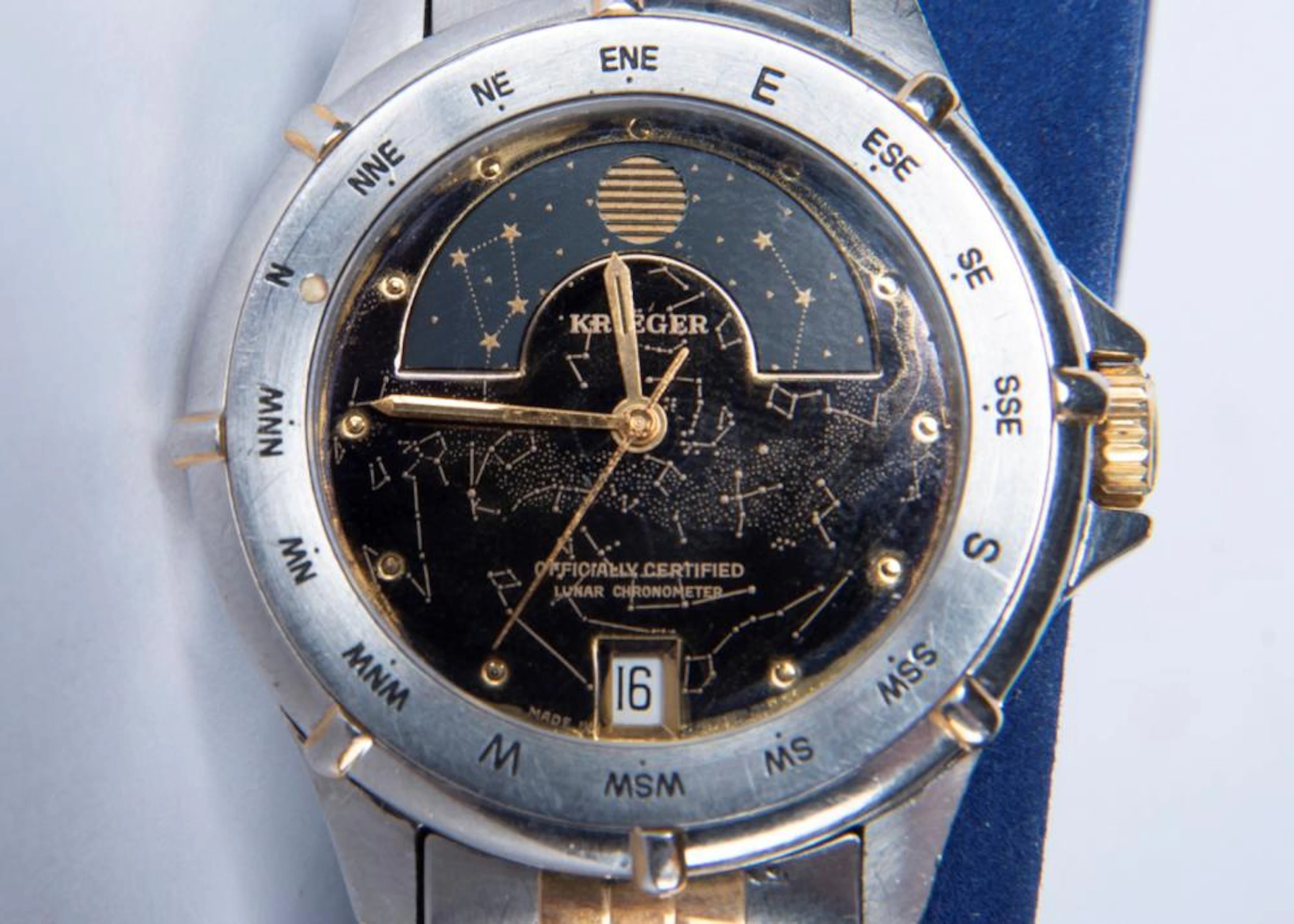 Krieger Lunar Chronometer Man's Wrist Watch