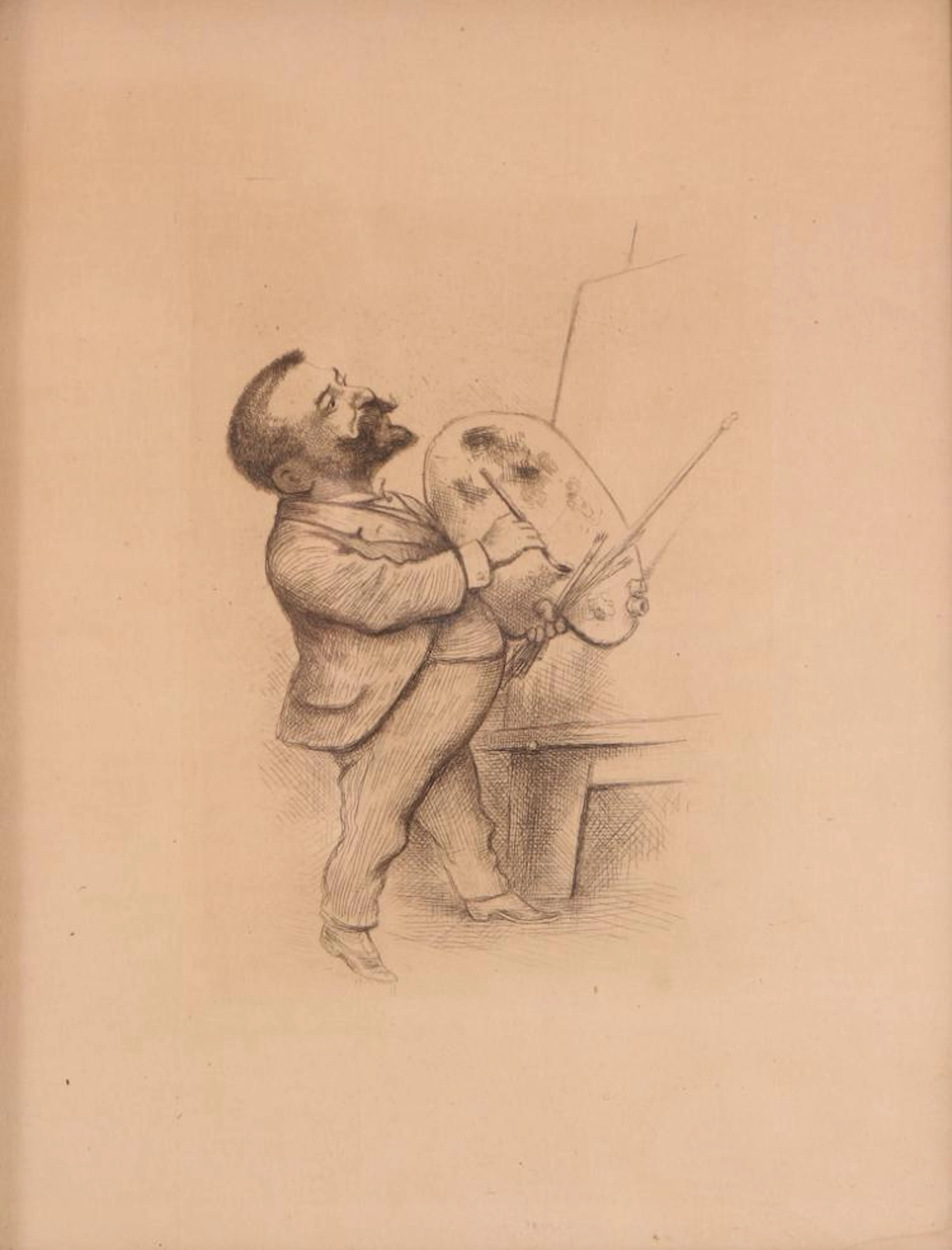 French Artist Caricature Etching