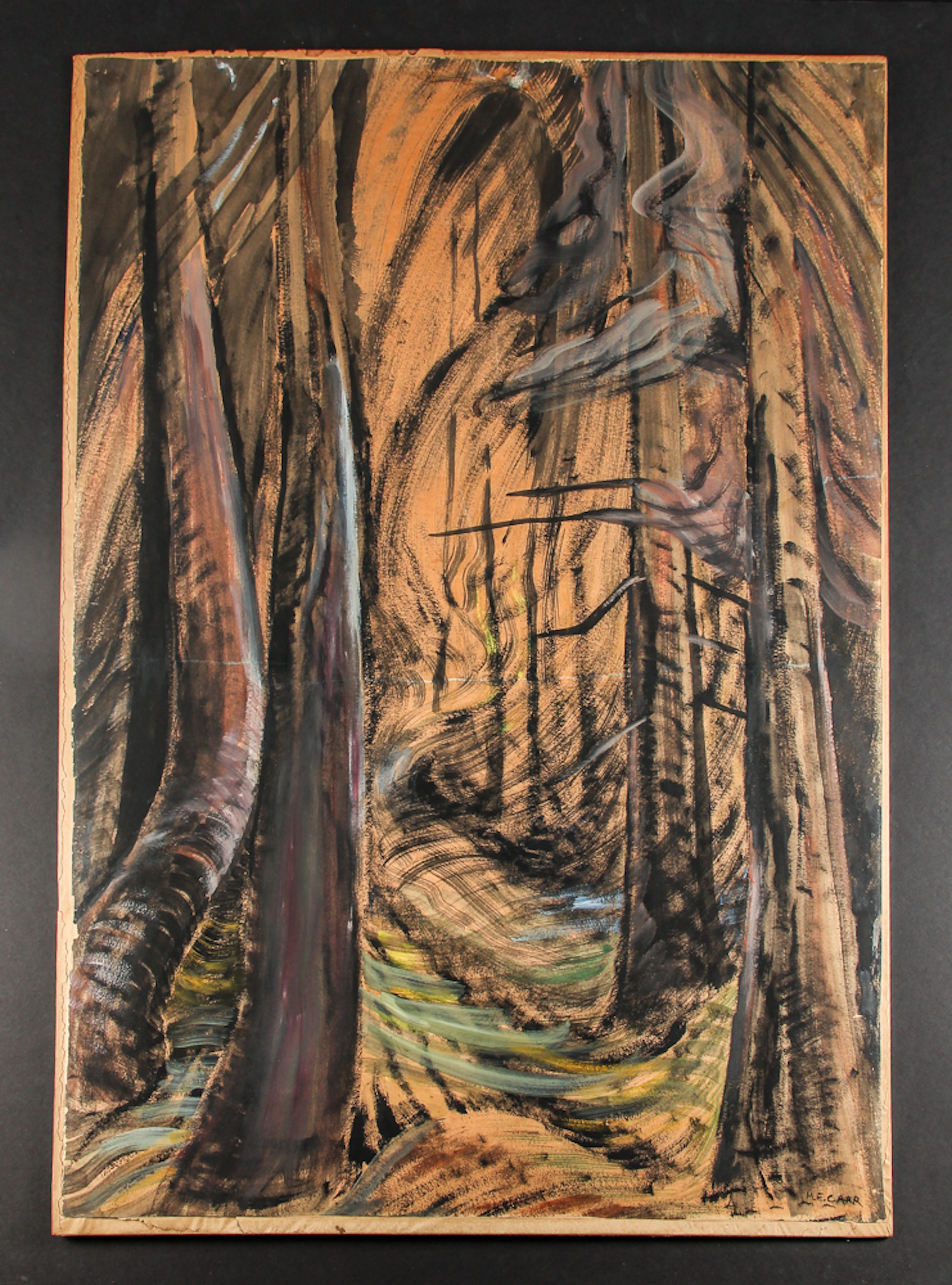 Emily Carr Cedar Forest Interior Gouache