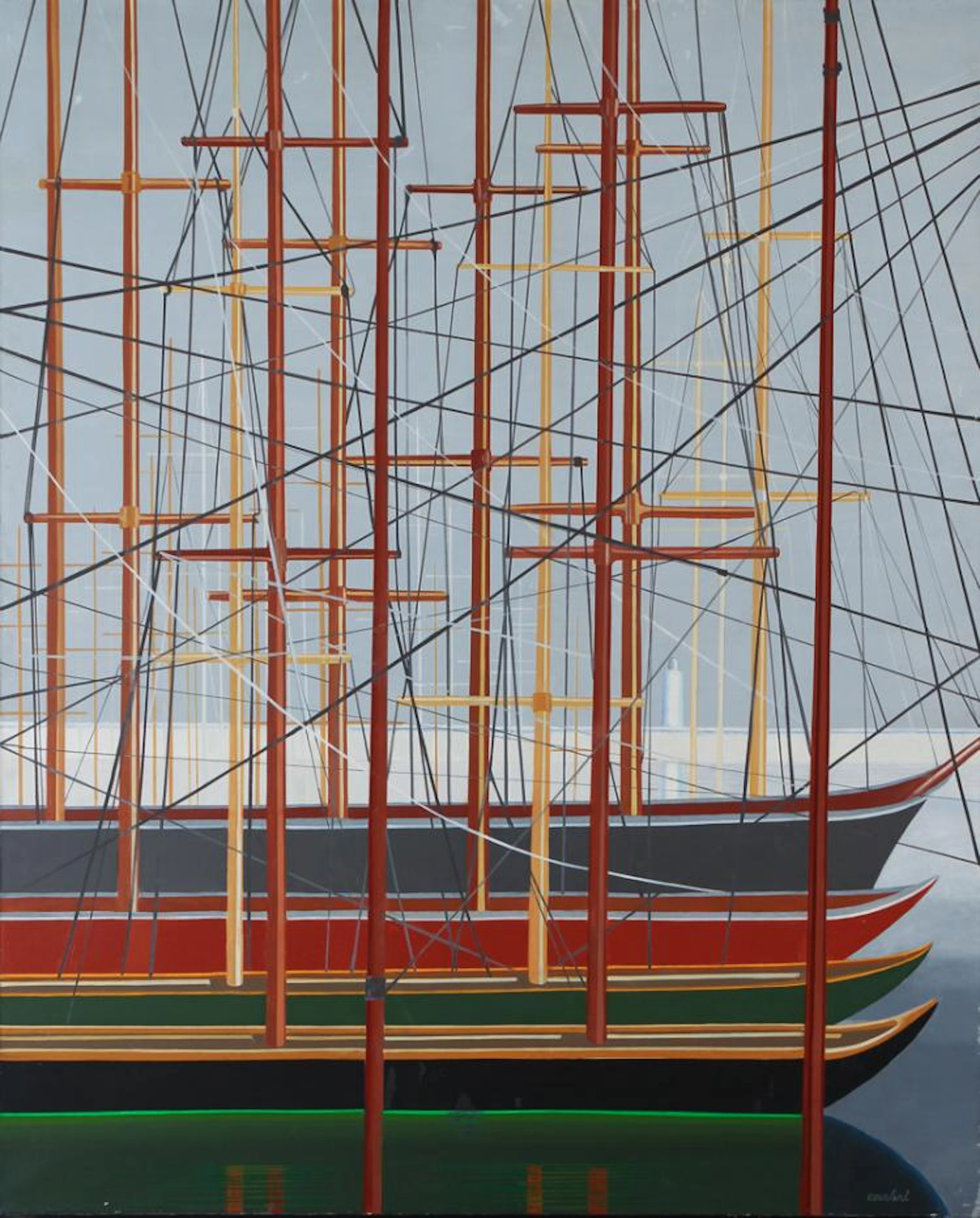 Amedee Ozenfant 1947 painting Ships at Port