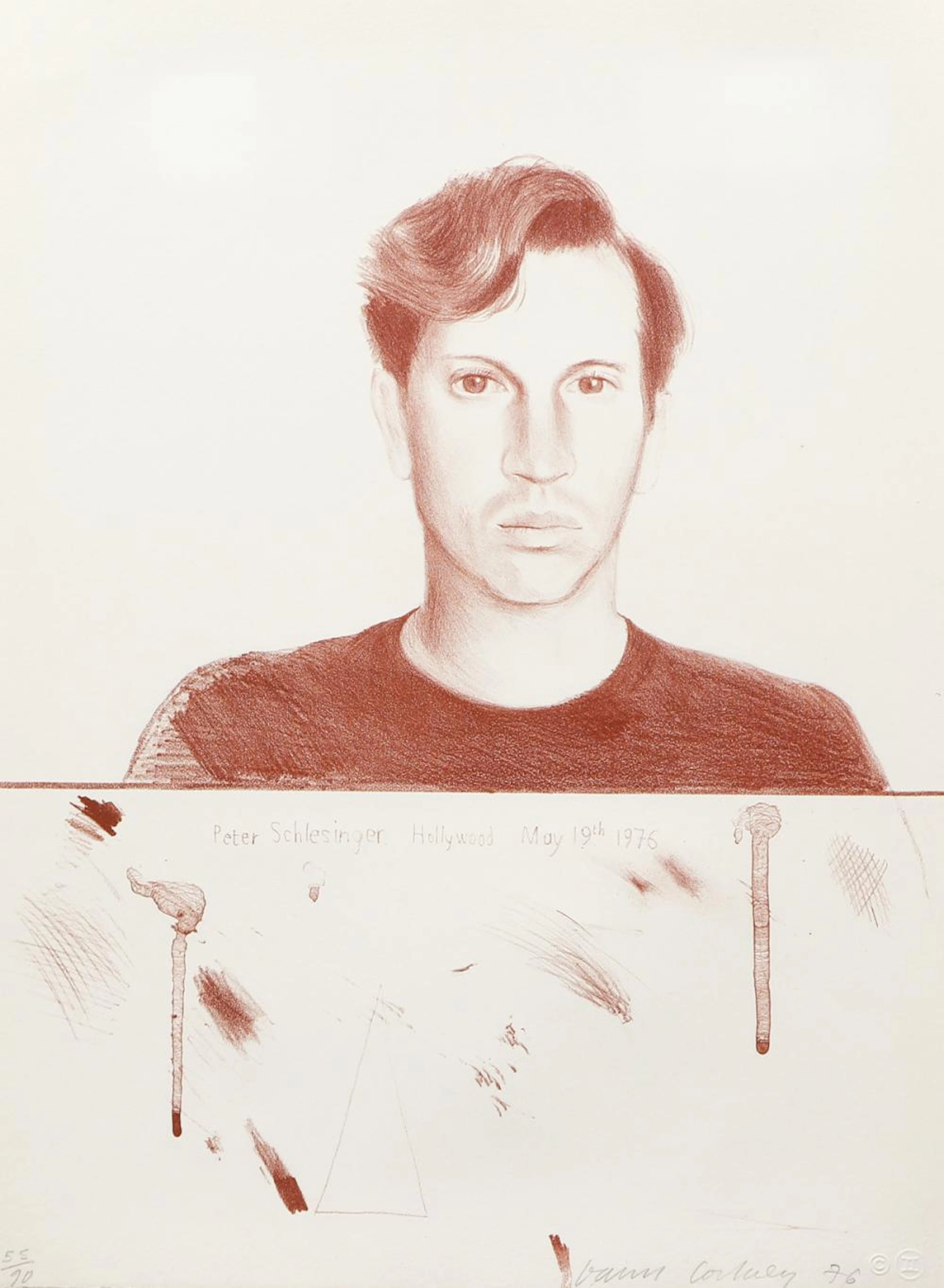 David Hockney Peter Schlesinger Signed Litho
