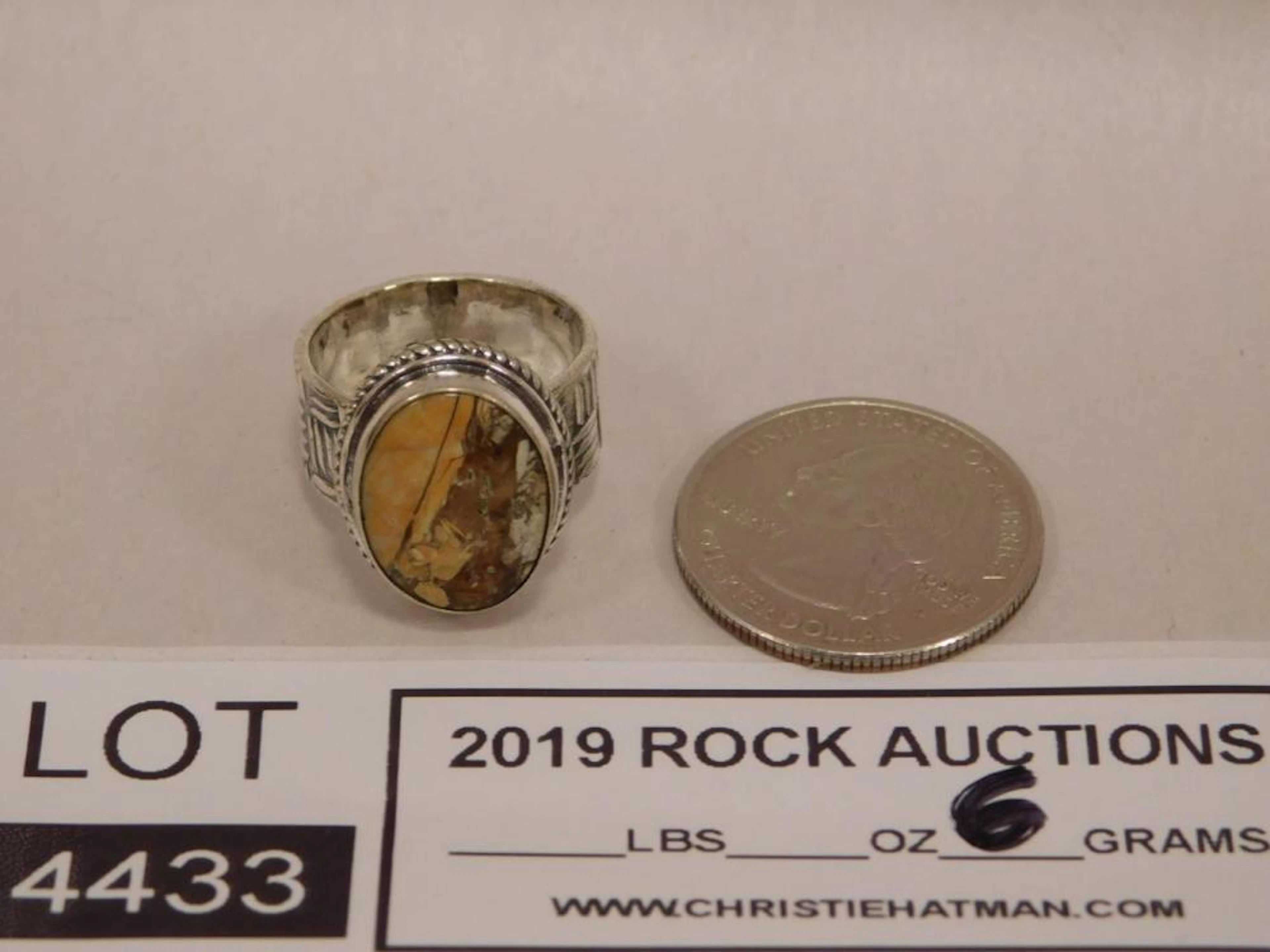 BRECCIATED MOOKAITE SILVER RING