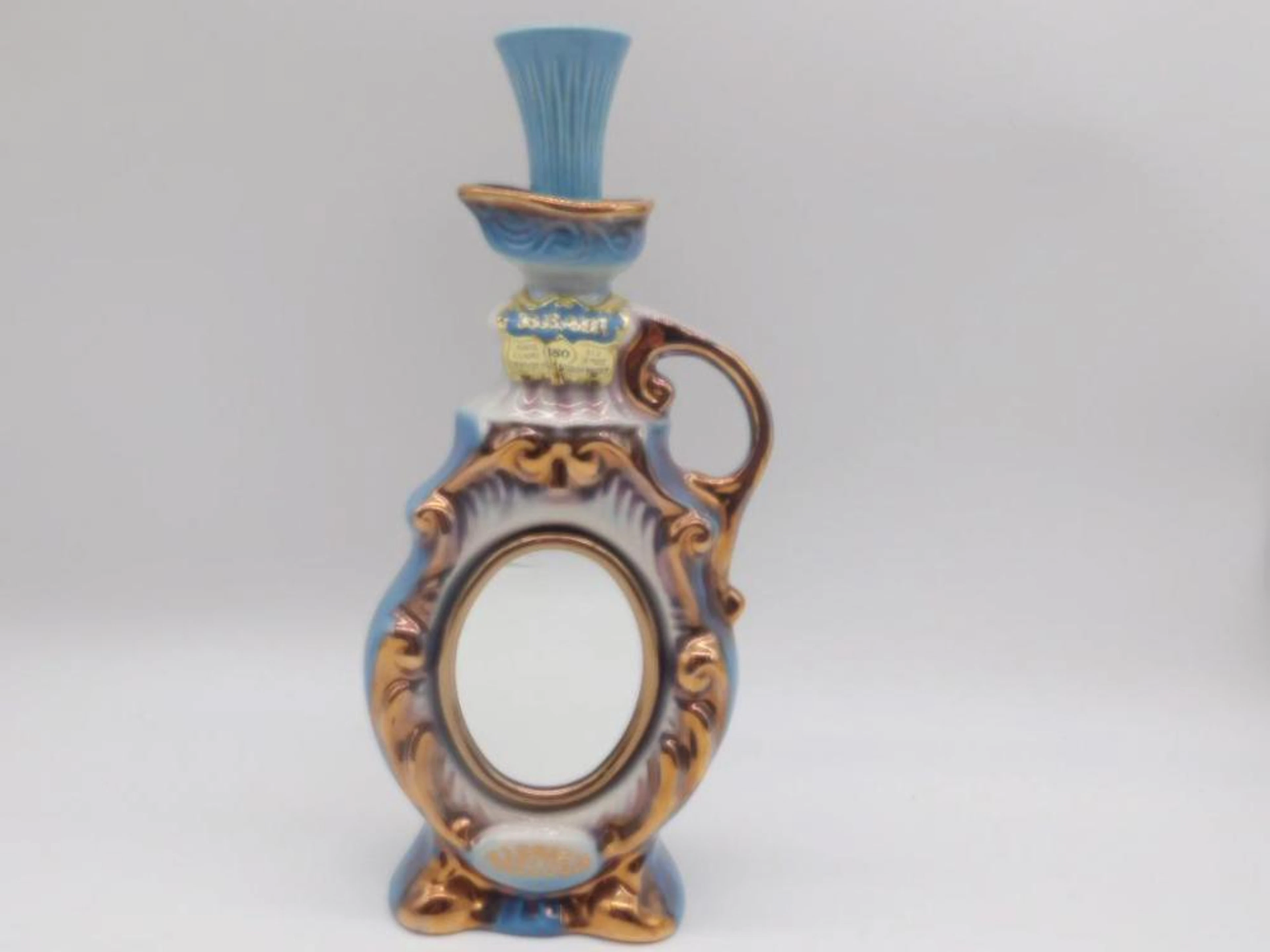 GENIE MIRROR BOTTLE DECANTER FIGURAL 1960'S & 1997'S PORCELAIN VINTAGE DECANTER