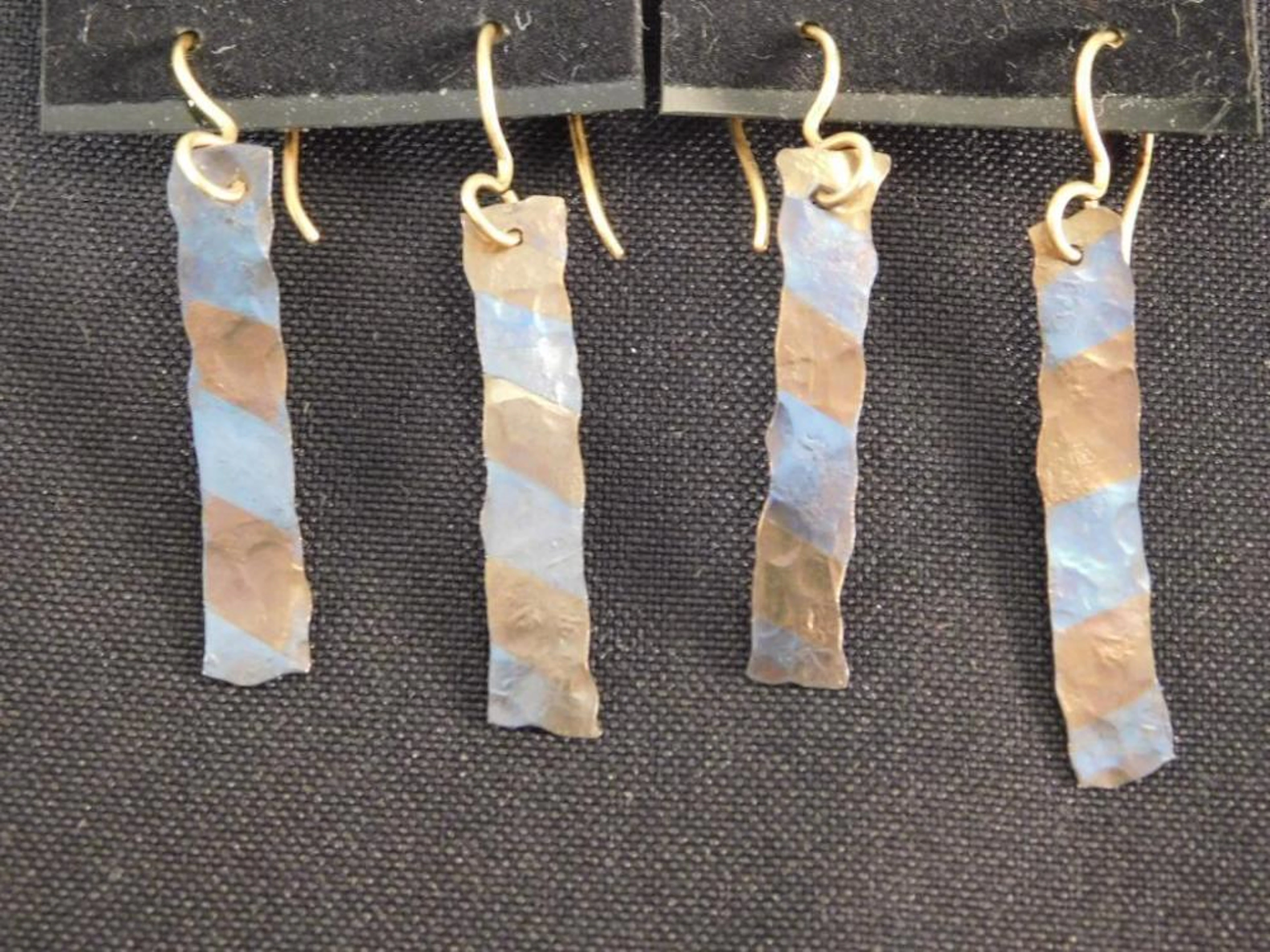 TITANIUM STERLING SILVER HEAVY GOLD PLATED EARRINGS