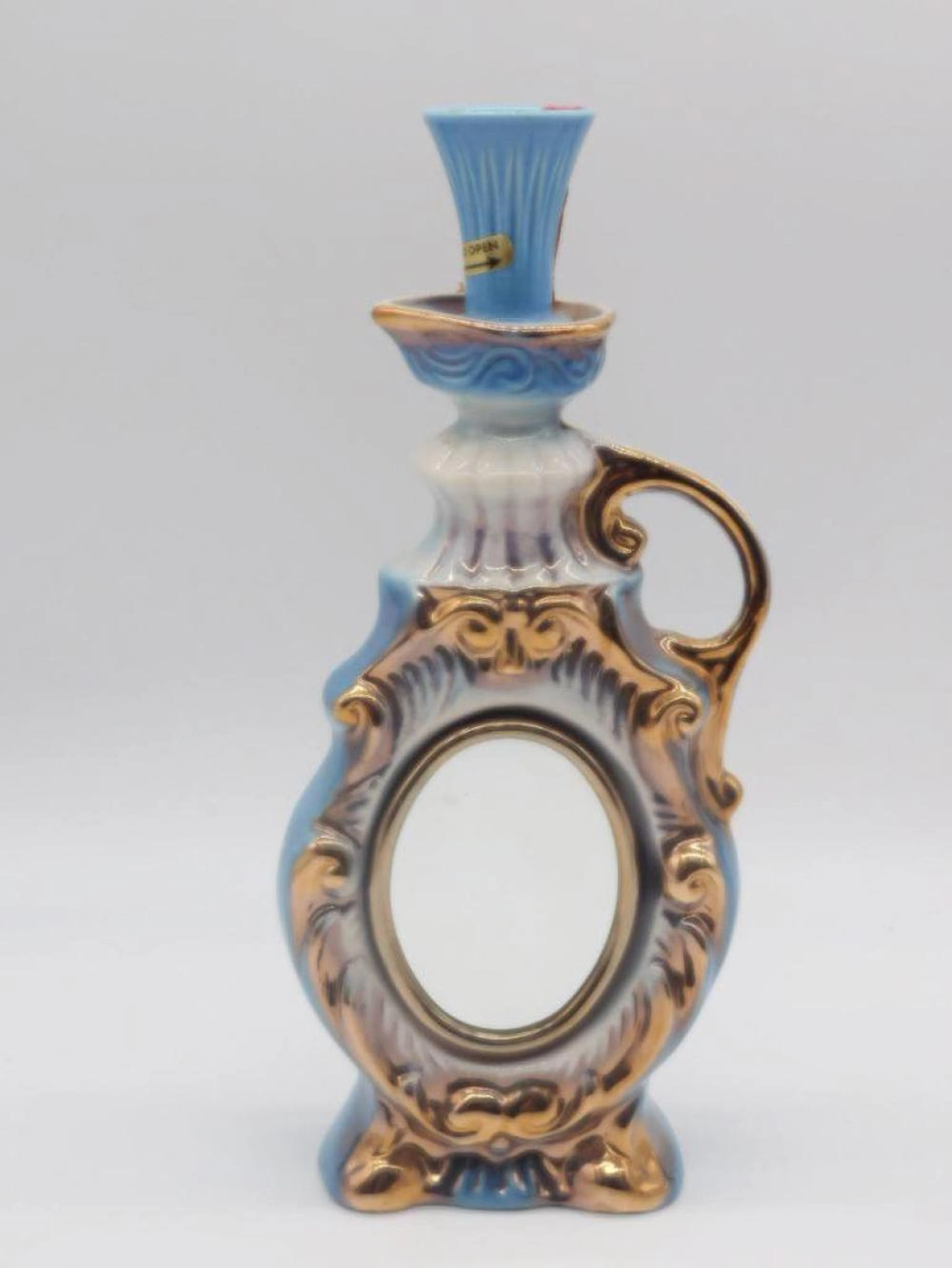 GENIE MIRROR BOTTLE DECANTER FIGURAL 1960'S & 1997'S PORCELAIN VINTAGE DECANTER