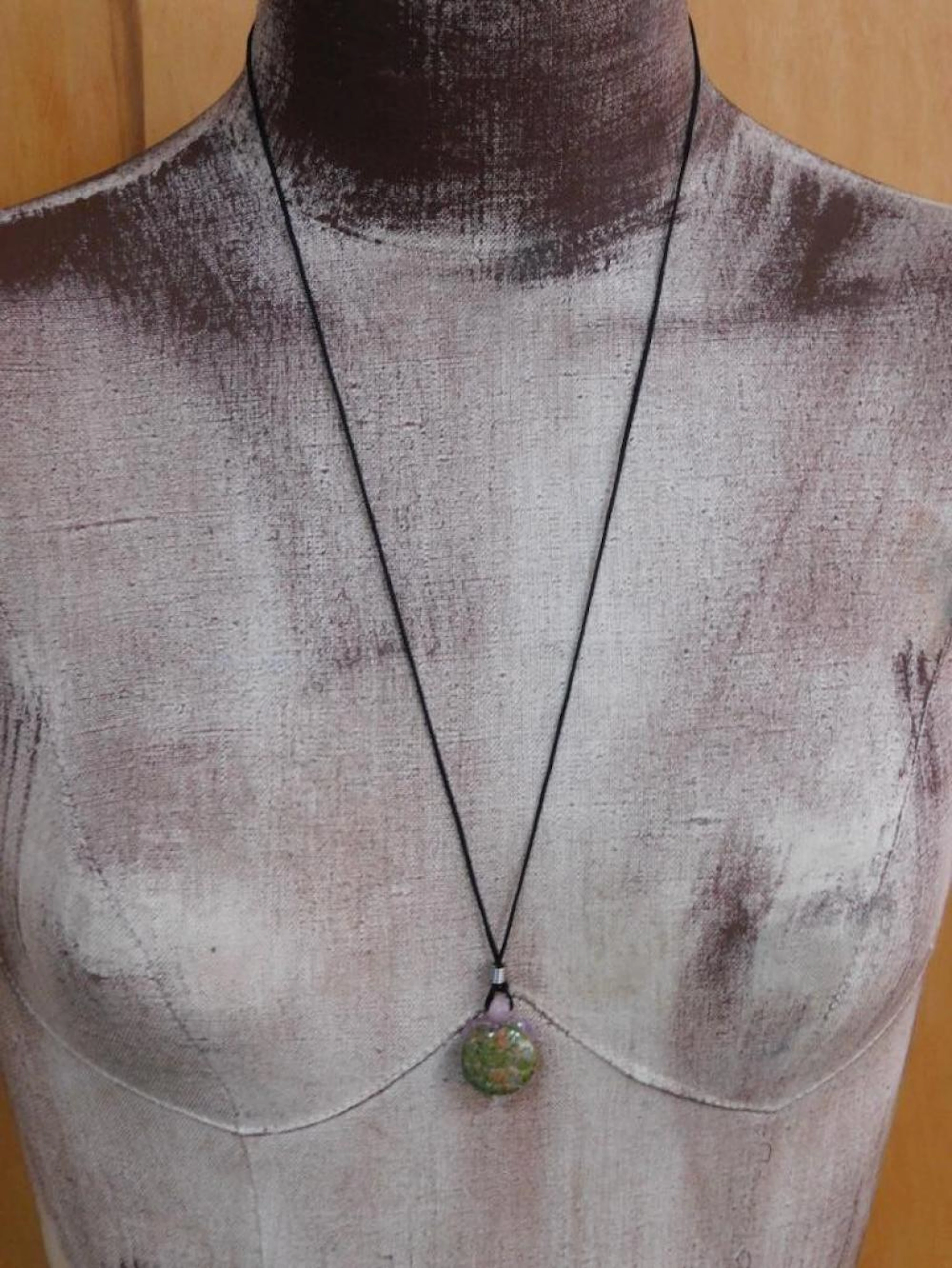 UNAKITE AND ROSE QUARTZ TURTLE PENDANT NECKLACE ROCK STONE LAPIDARY SPECIME