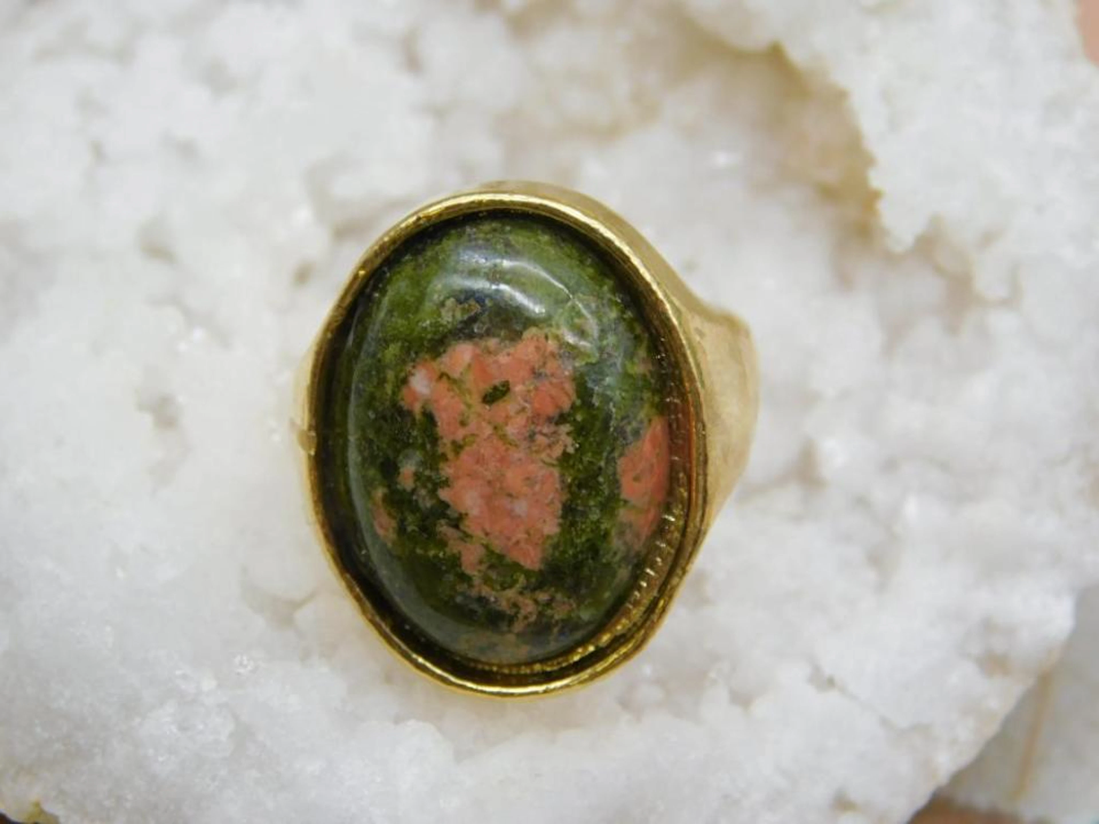 UNAKITE RING SIZE 6 ROCK STONE LAPIDARY SPECIME