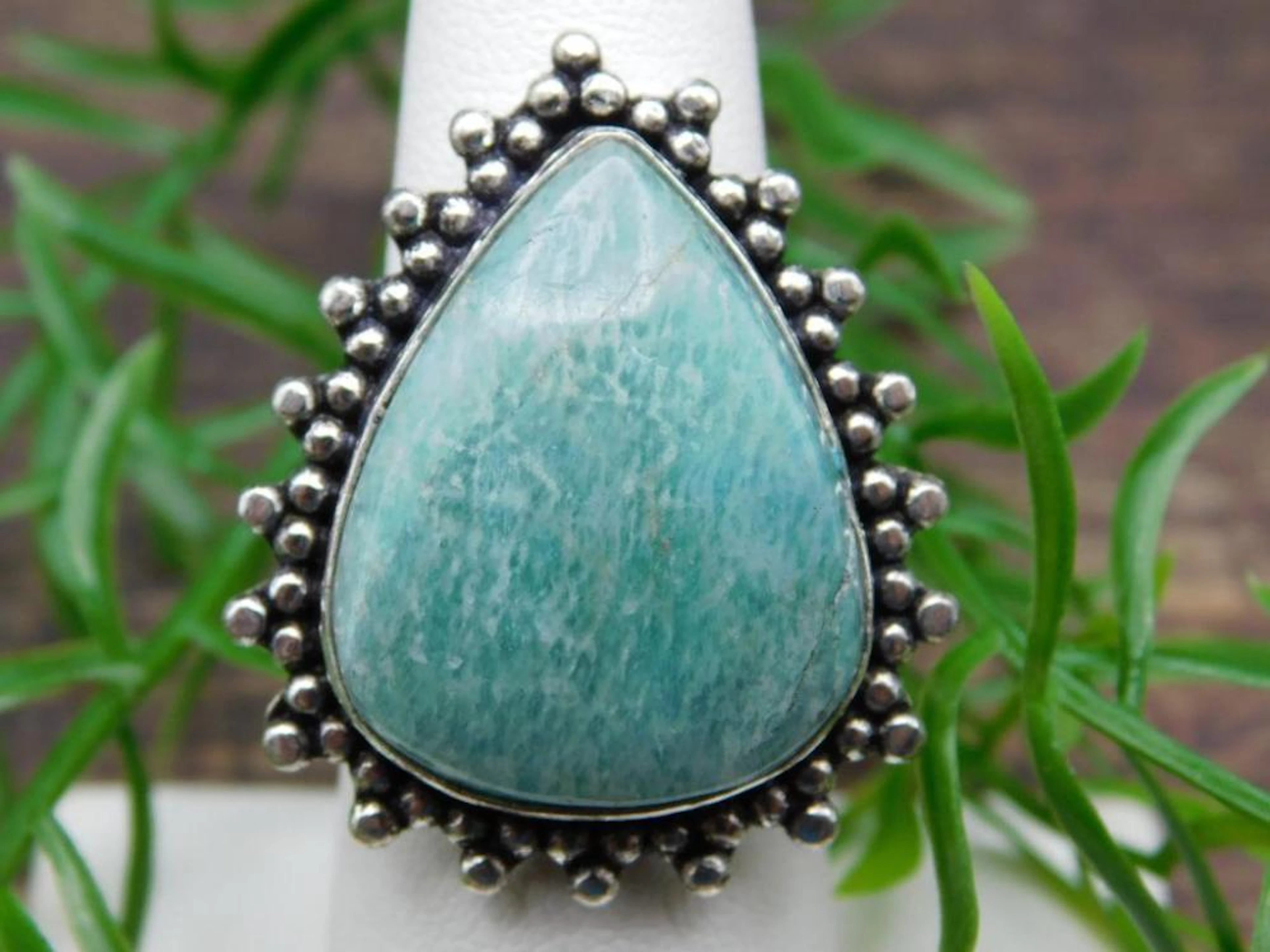 AMAZONITE RING ROCK STONE LAPIDARY SPECIME
