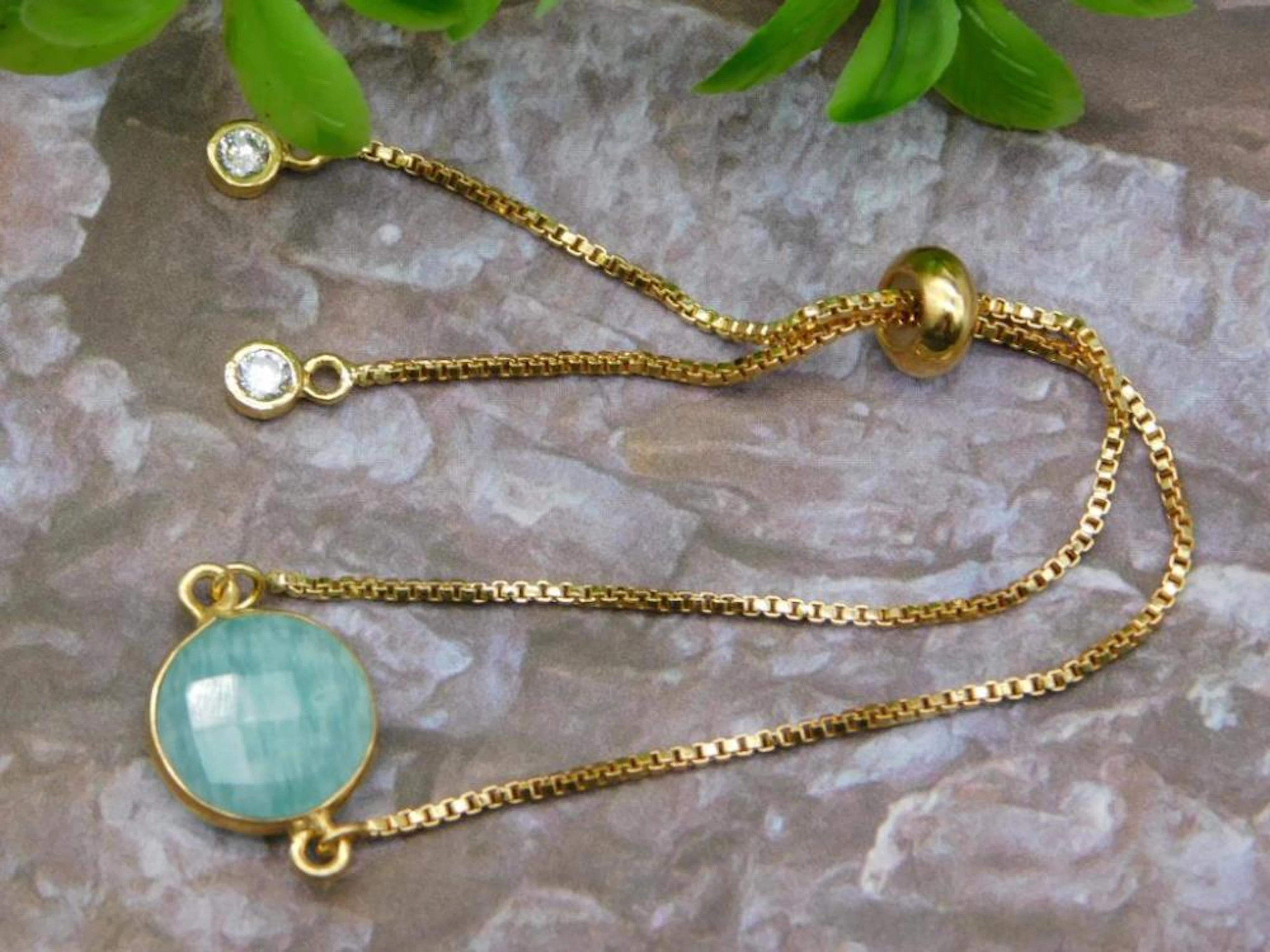AMAZONITE ADJUSTABLE BRACELET ROCK STONE LAPIDARY SPECIME