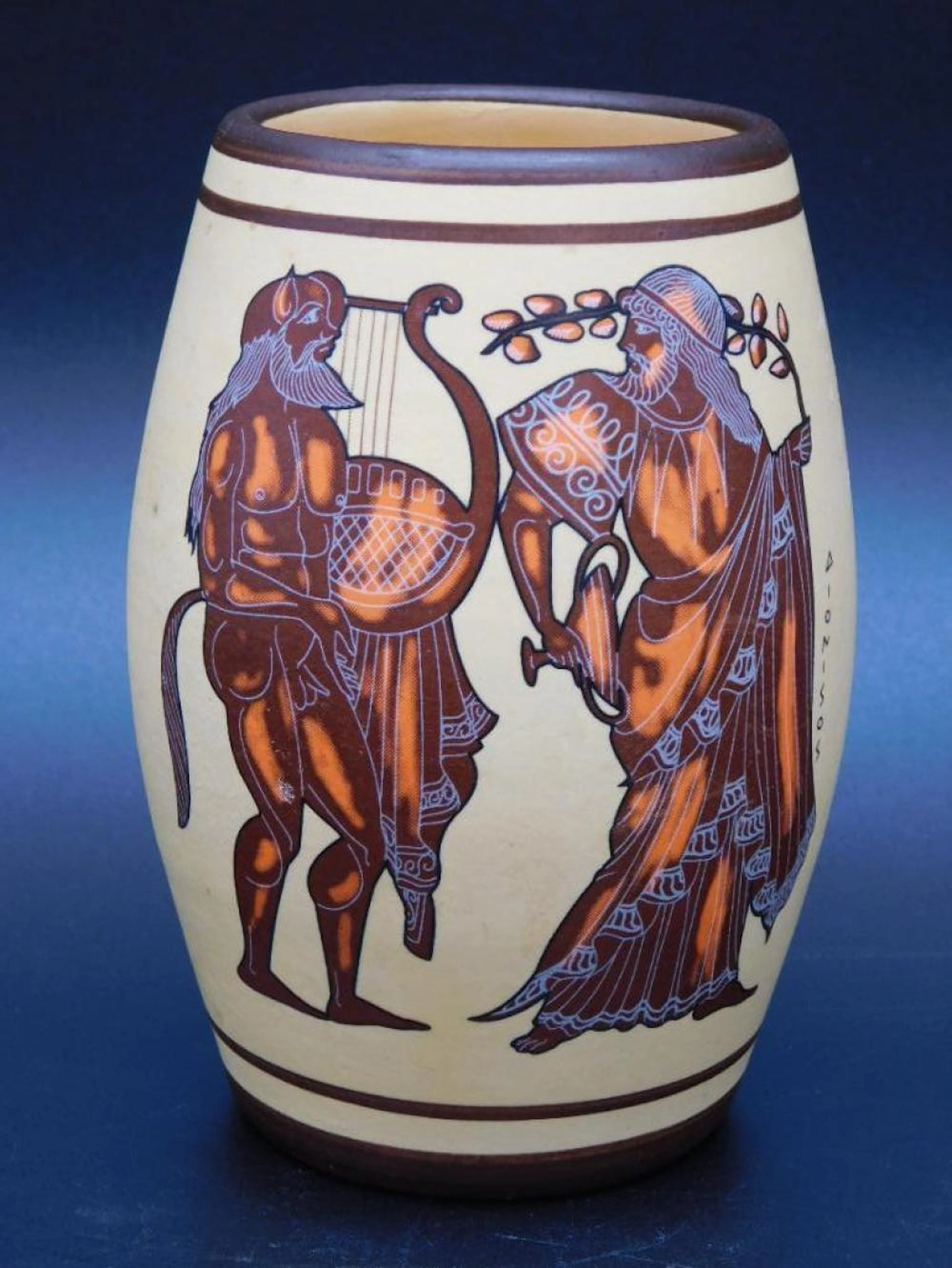 HAND MADE MANOUSAKIS-KERAMIK RODOS-GREECE VINTAGE ANTIQUE