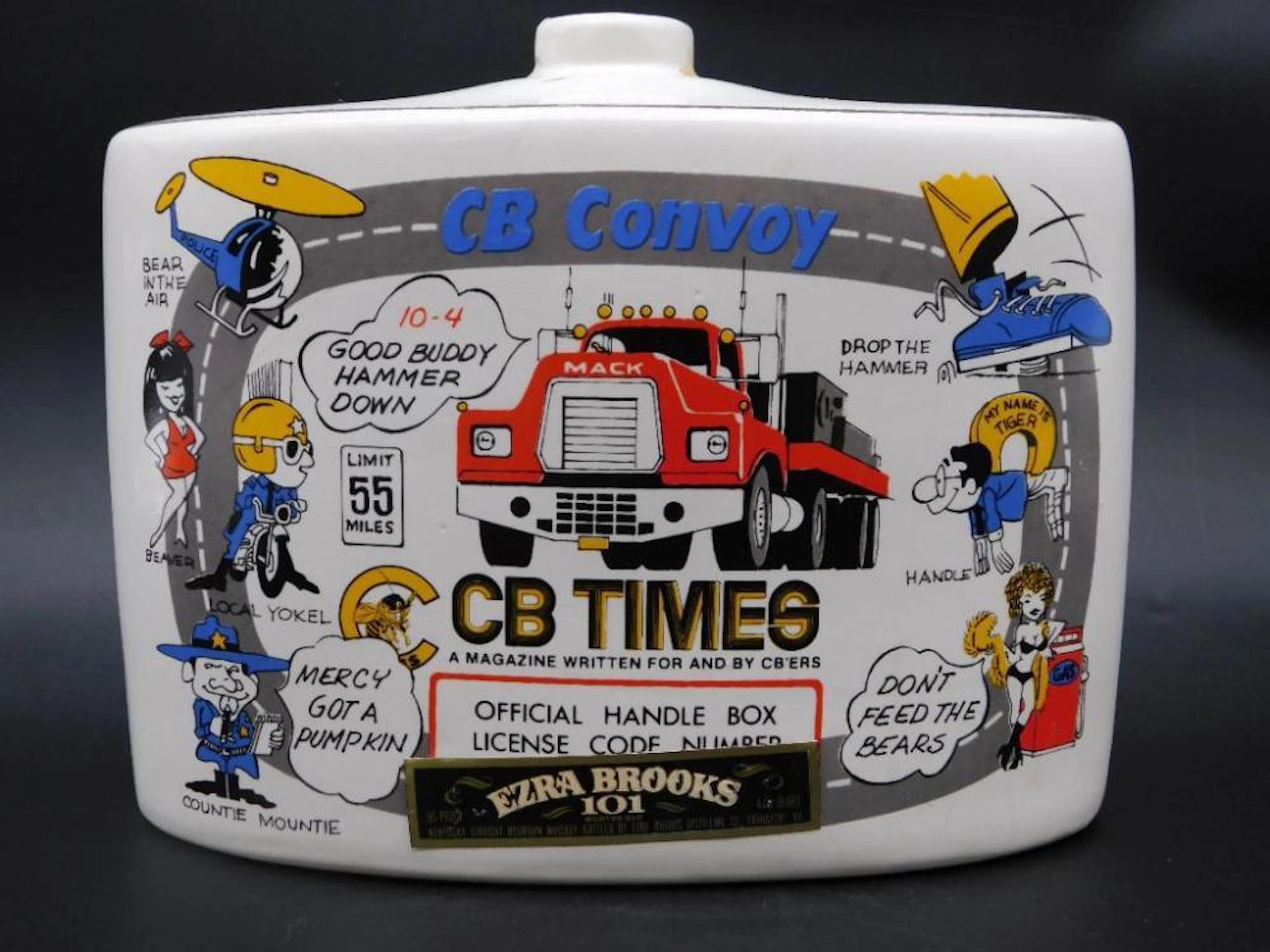 EZRA BROOKS CB TIMES CONVOY DECANTER VINTAGE ANTIQUE
