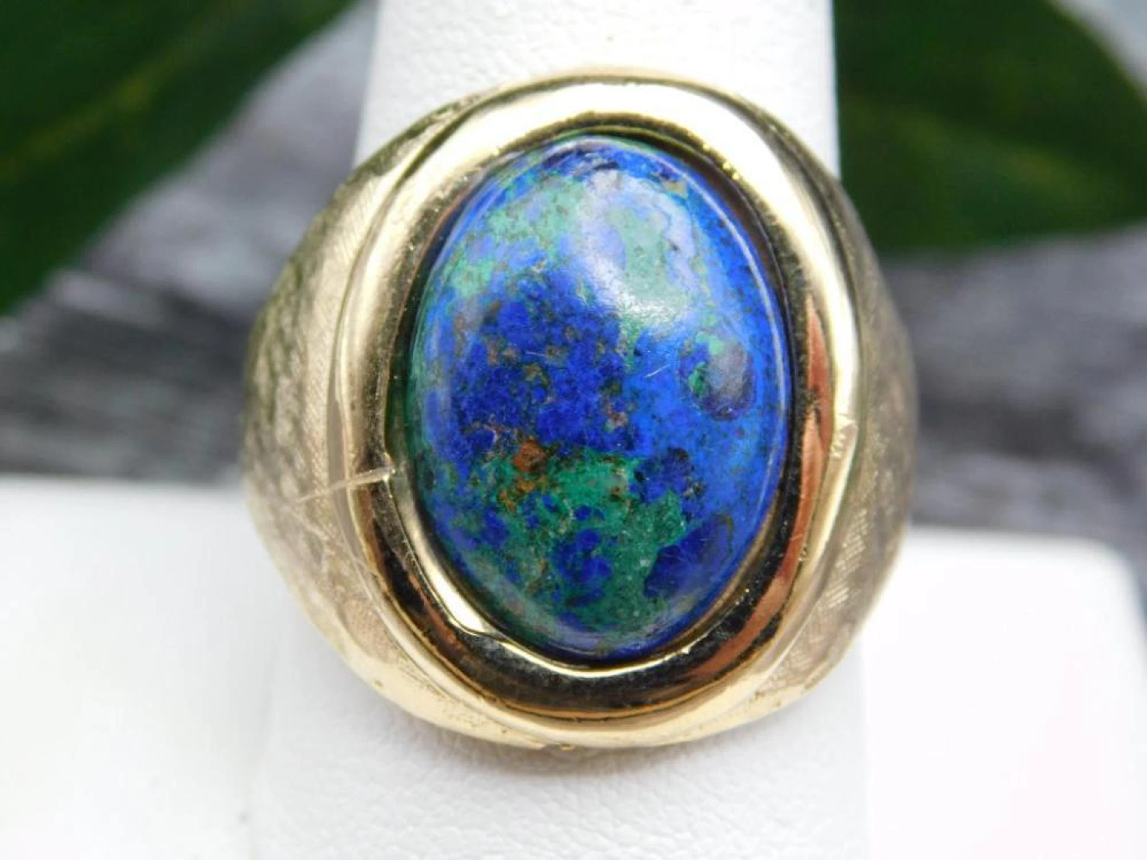 AZURITE RING ROCK STONE LAPIDARY SPECIME
