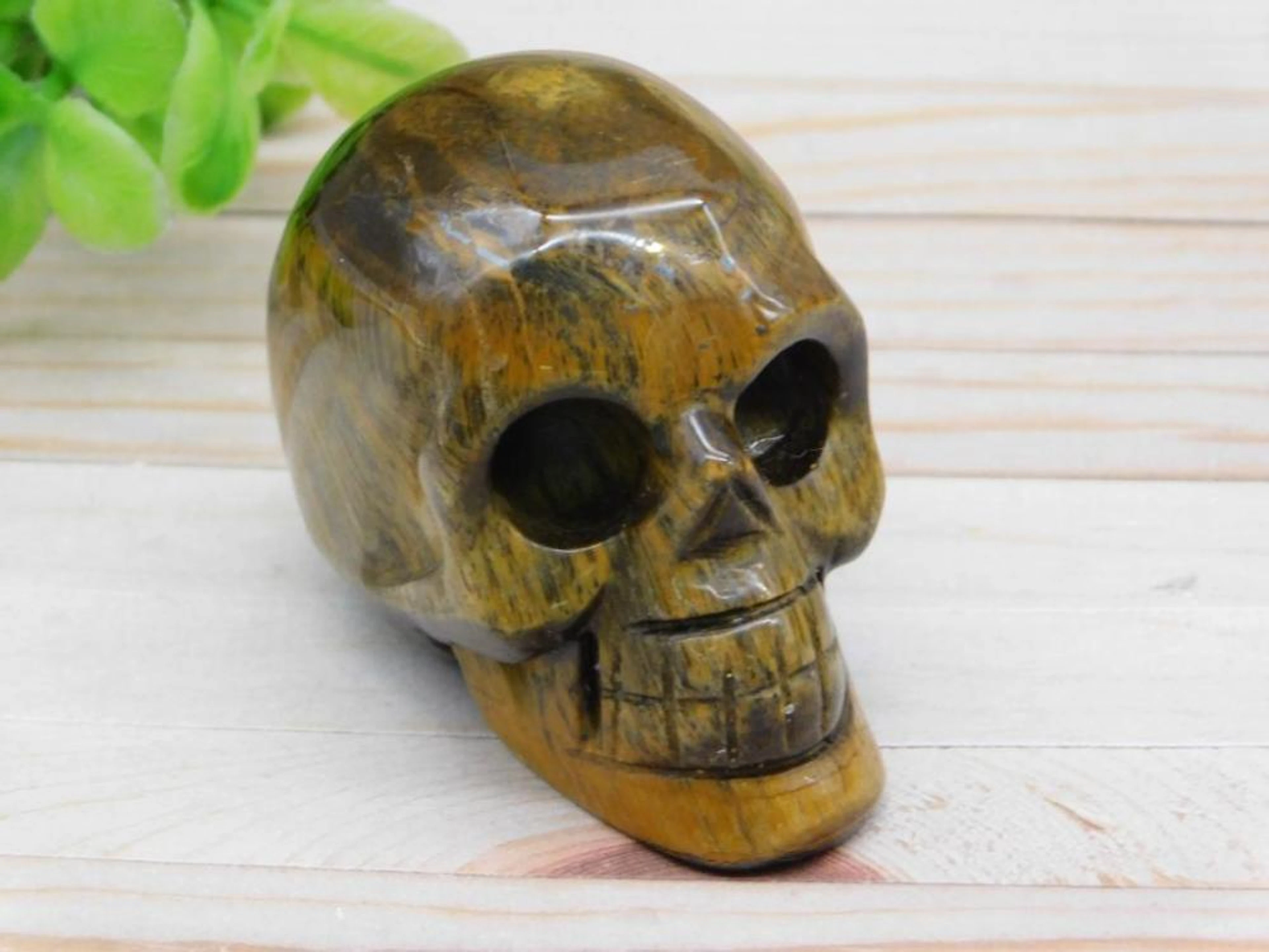 TIGER EYE SKULL ROCK STONE LAPIDARY SPECIME