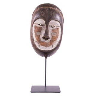 VINTAGE AFRICAN MASK ON STAND - A