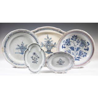 CONTINENTAL FAIENCE POTTERY TRAYS