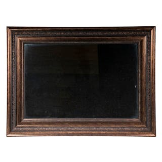 MOLDED GOLD WOOD BEVELED GLASS MIRROR