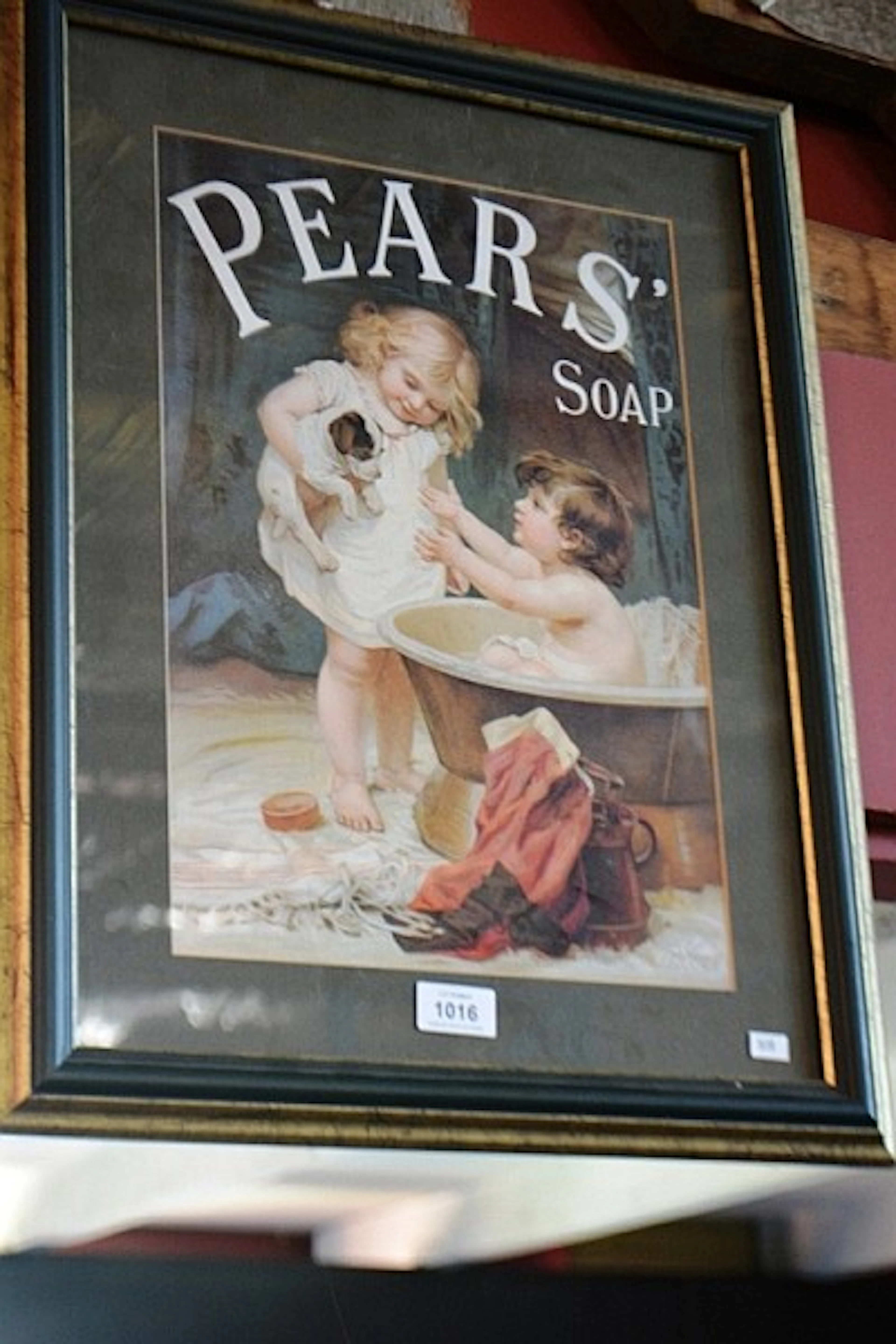 Framed Pears' Soap advertising poster of 2