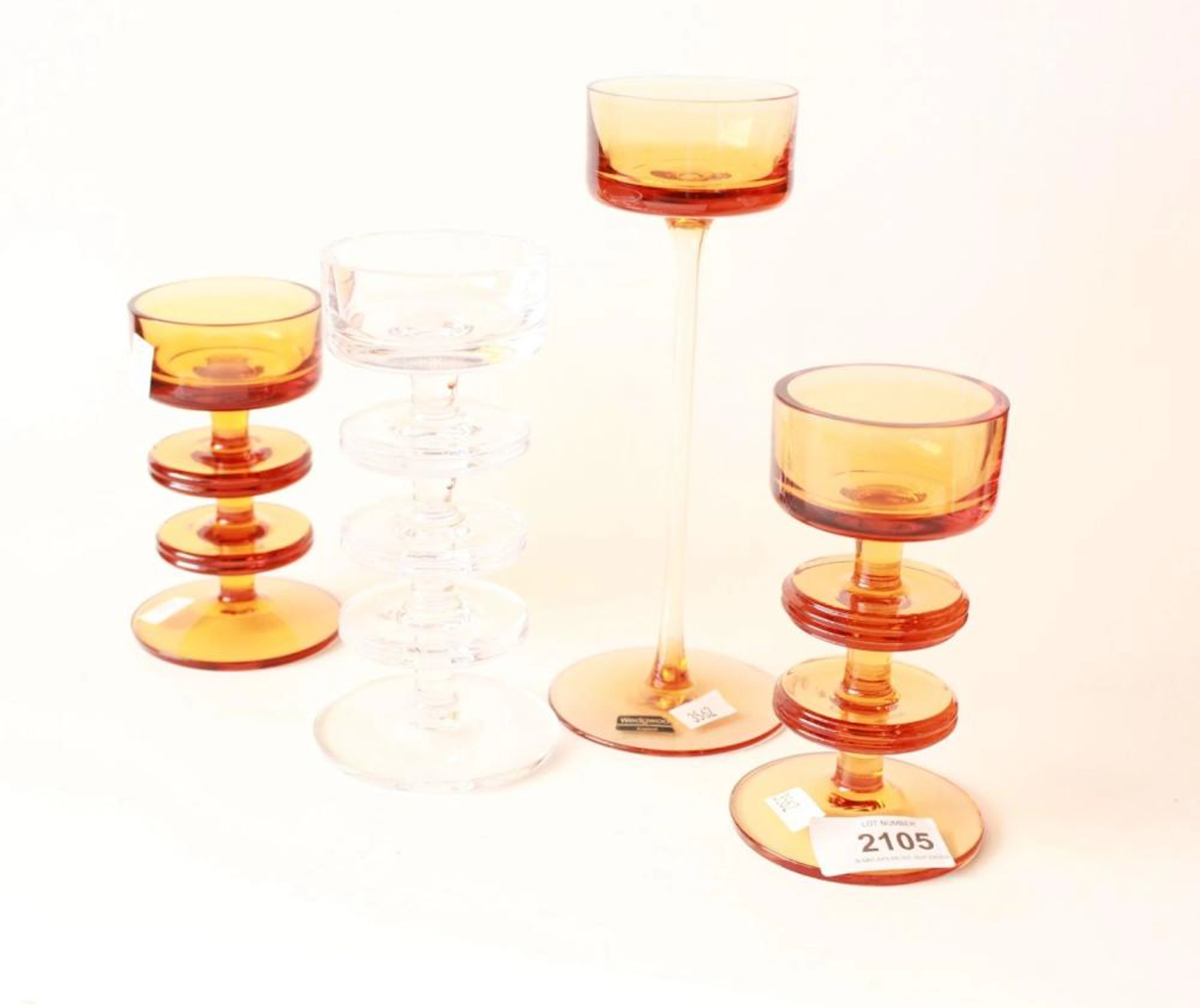 Collection of 4 Wedgwood candle holders,