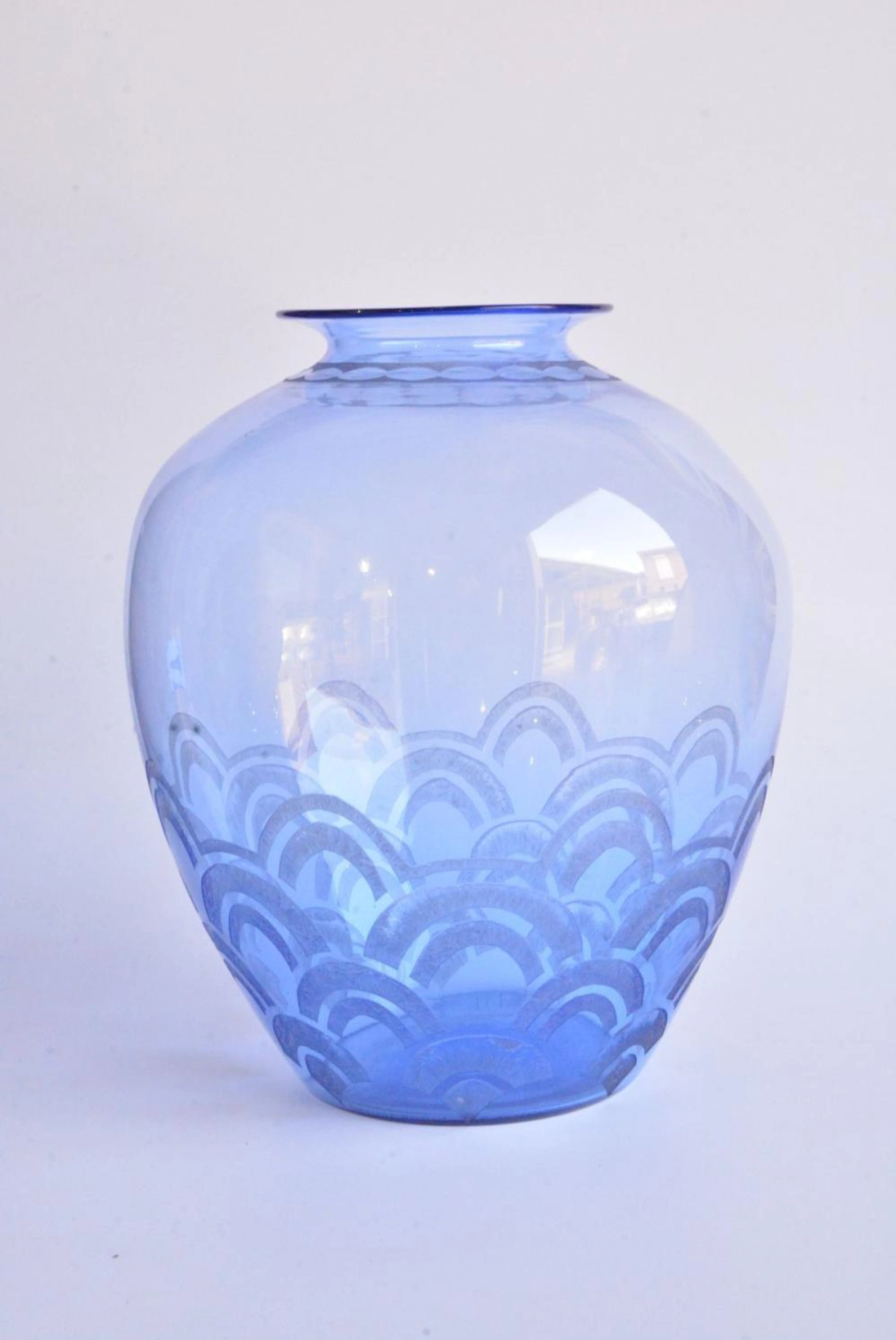 Daum Nancy, French Art Deco glass vase,