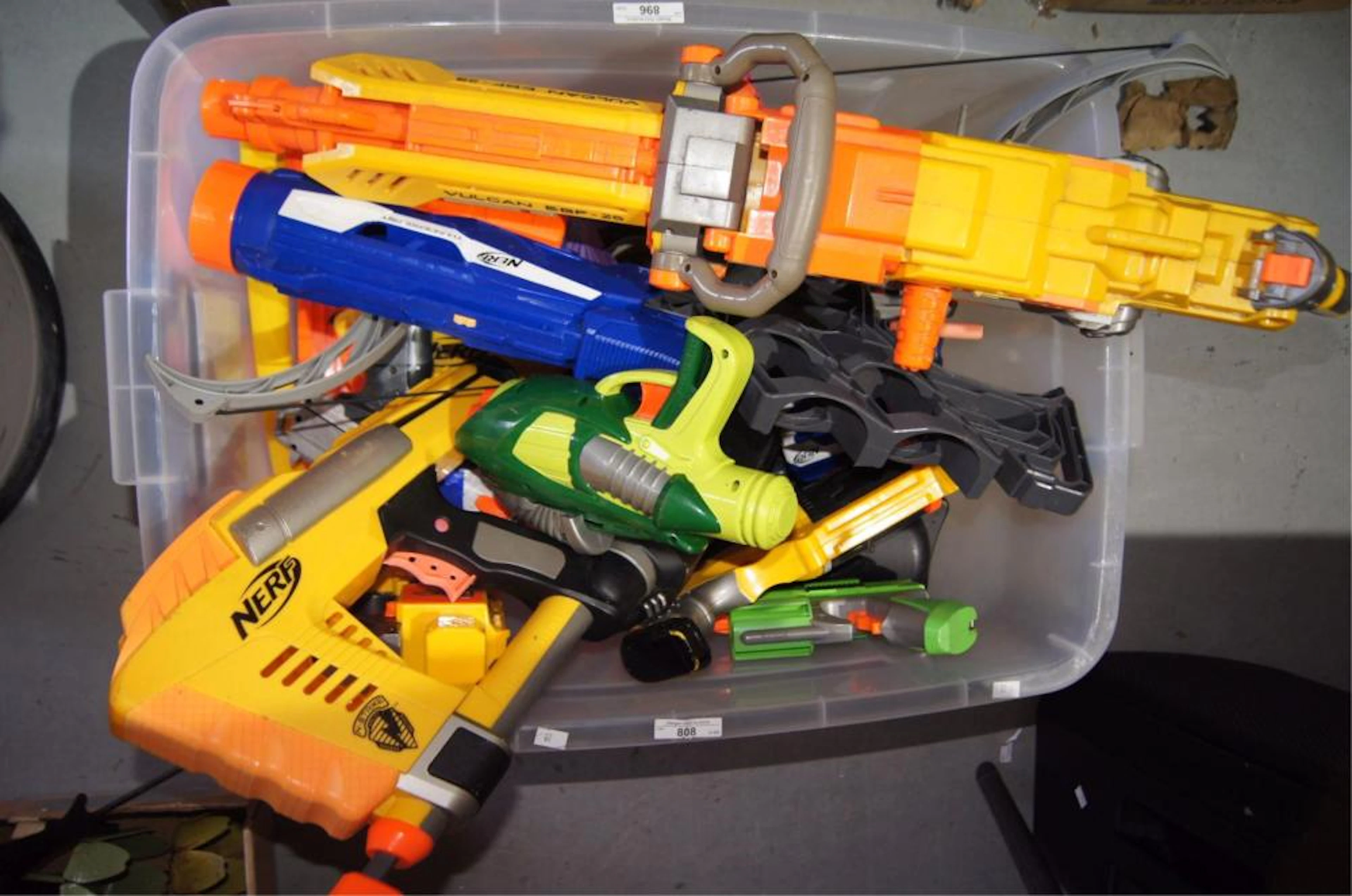 Large collection of Nerf toy