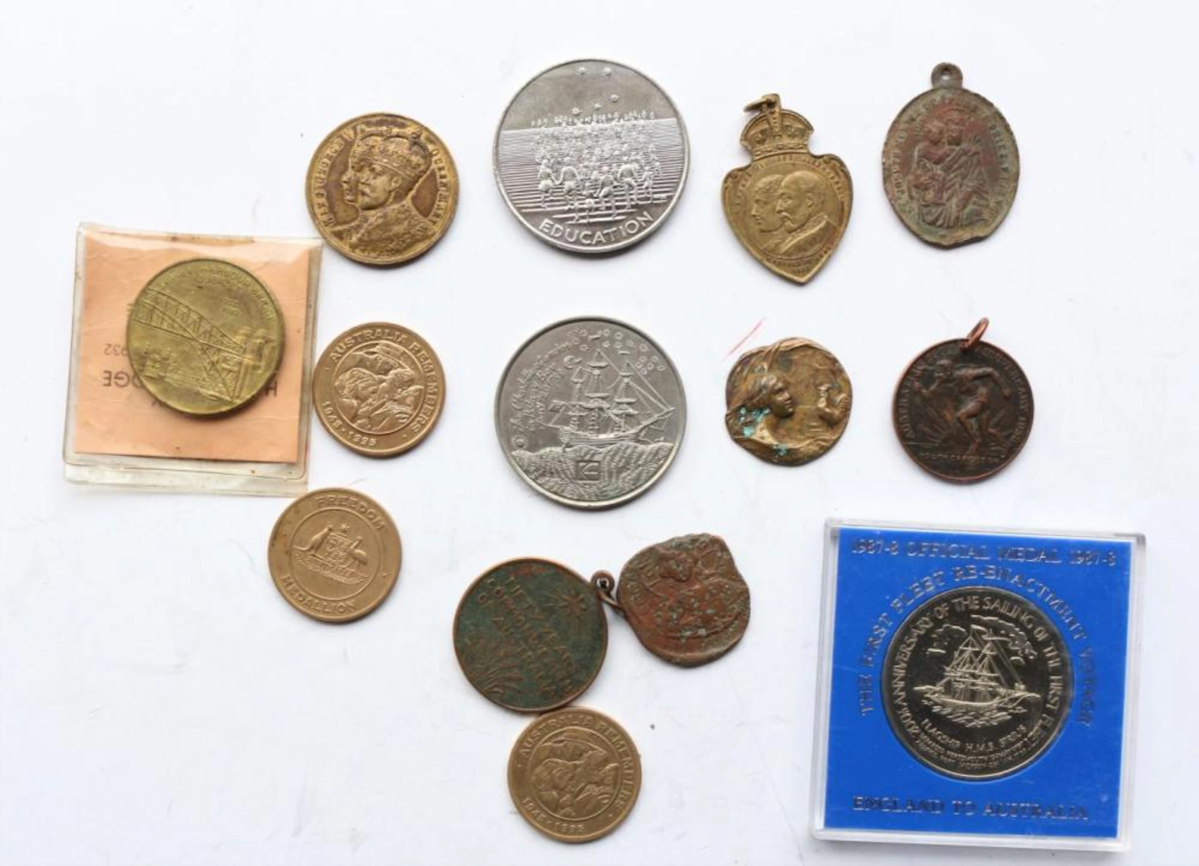Collection of medals and medallions,