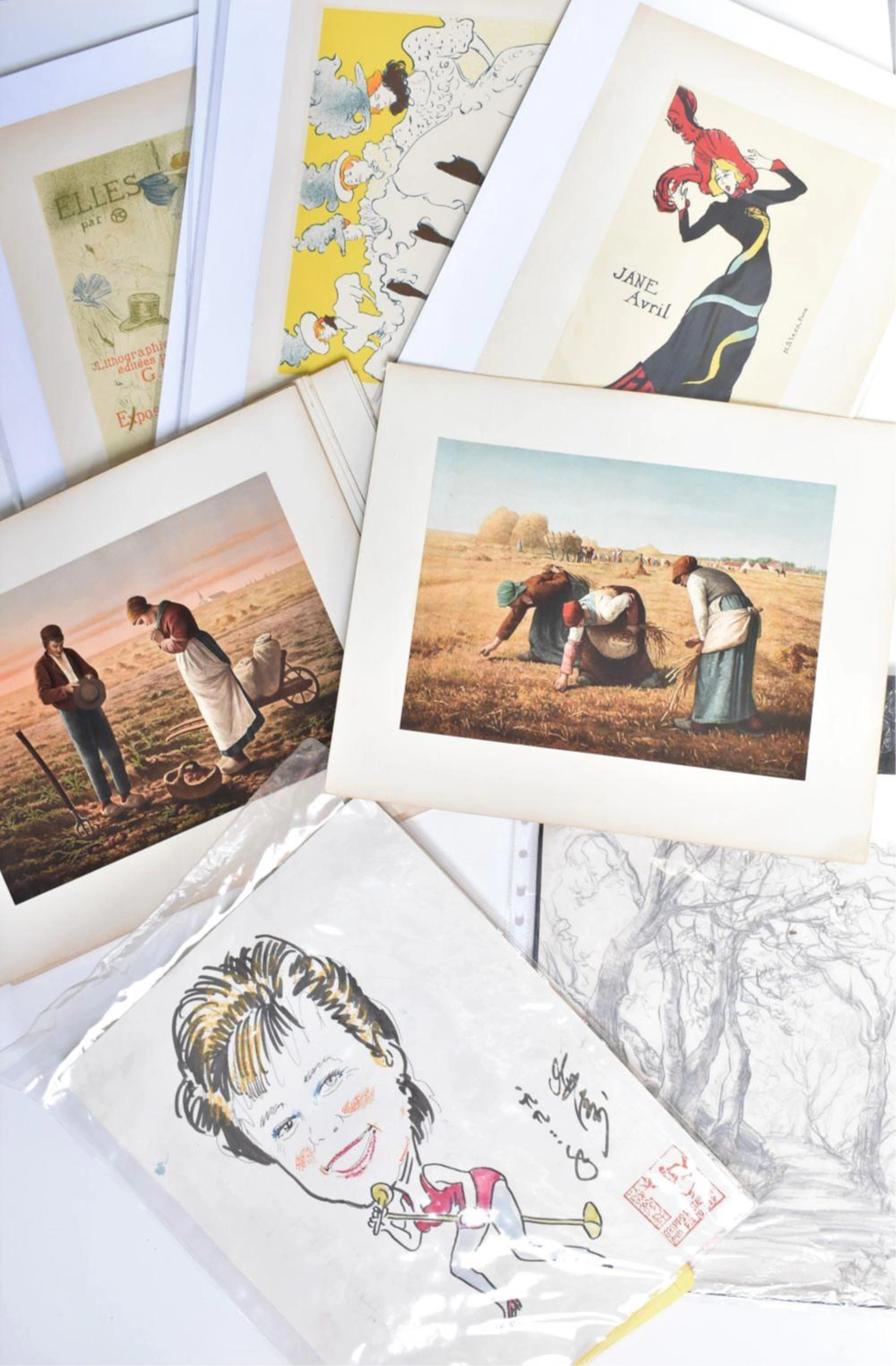 Collection of vintage prints incl,