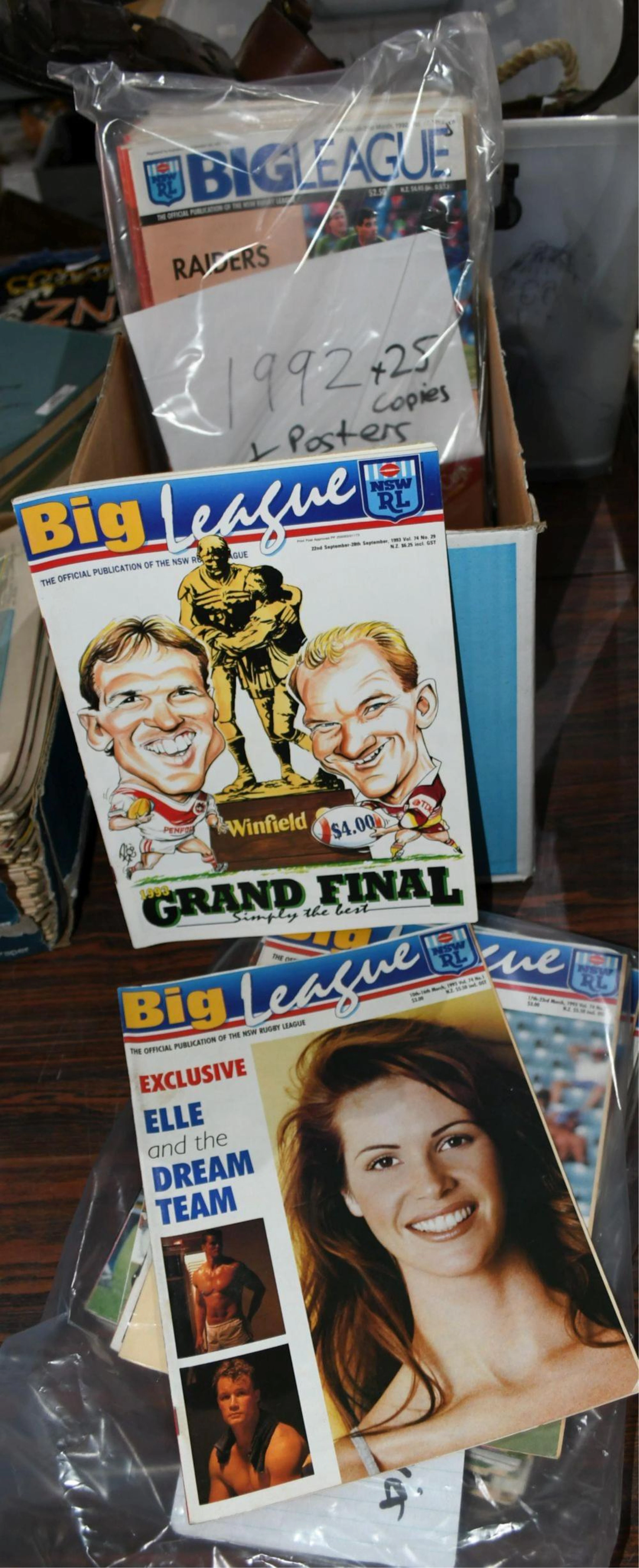 Collection of vintage Big League magazines incl,