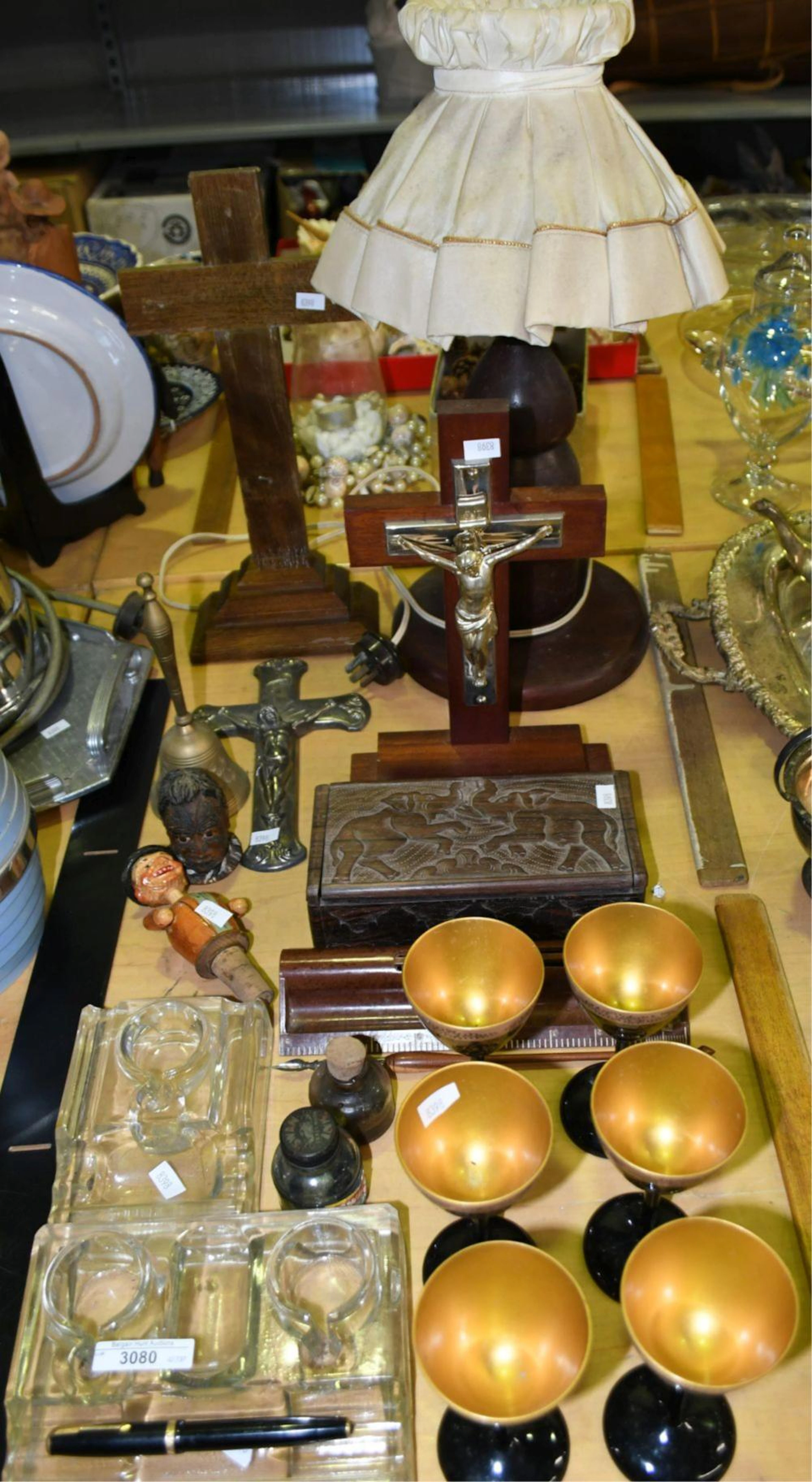 Collection incl. set of six lacquer ware goblets,