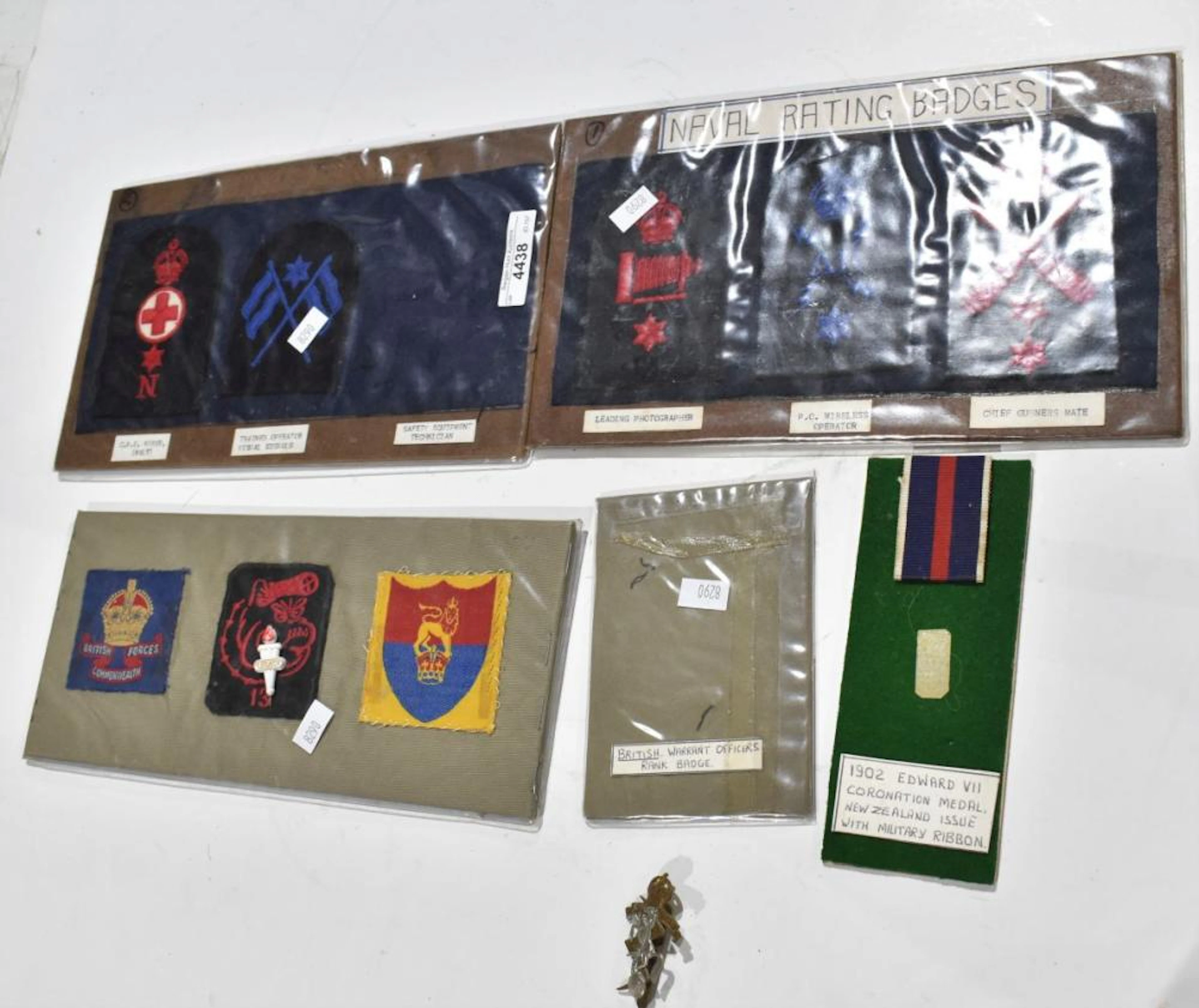 Collection of military cloth badges,