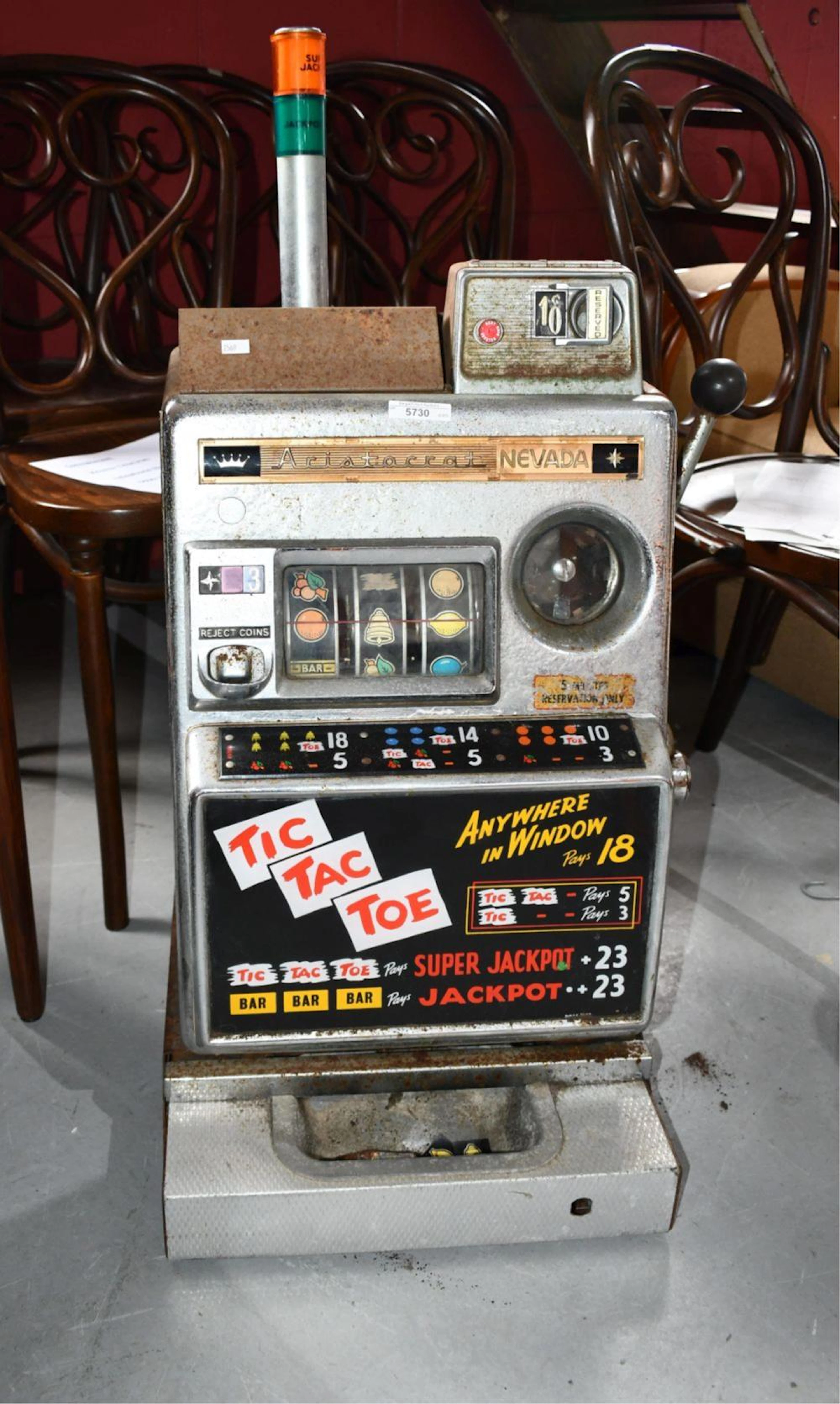 Vintage Aristocrat Nevada one armed bandit machine