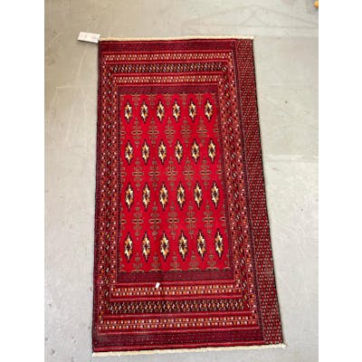 Persian Turkoman rug, hand knotted, 100% wool. 140cm x 76cm