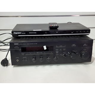 Yamaha black stereo receiver 210 watts model RX 595 with remote