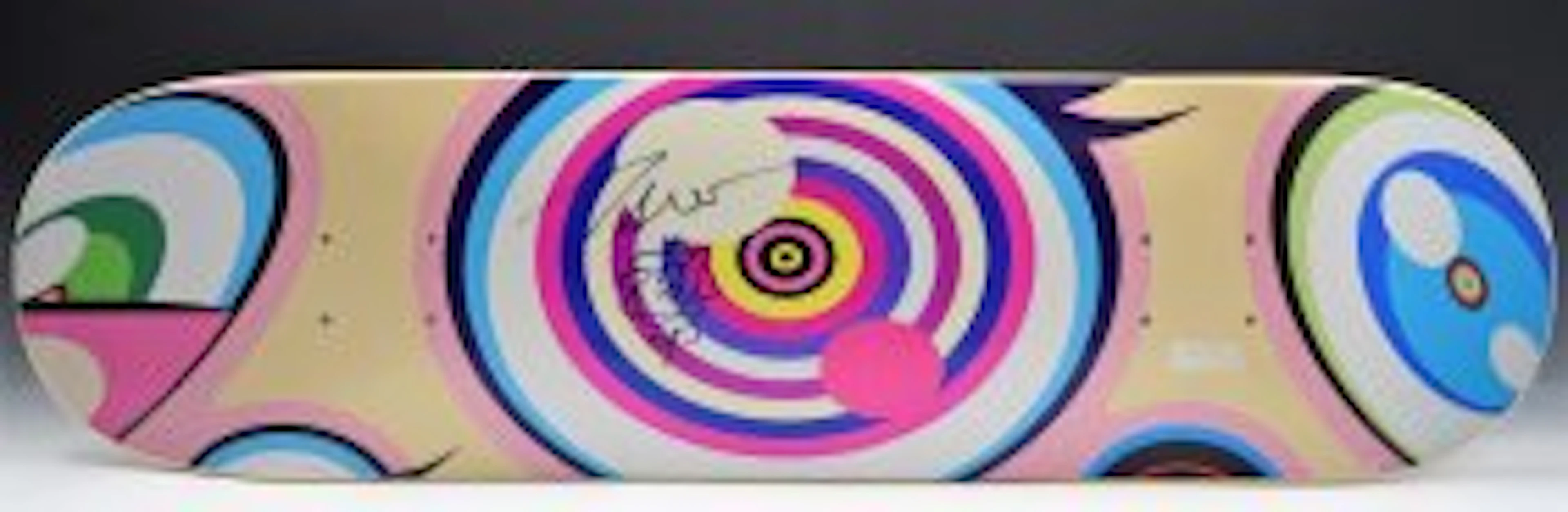 Takashi Murakami Drawing on Skateboard
