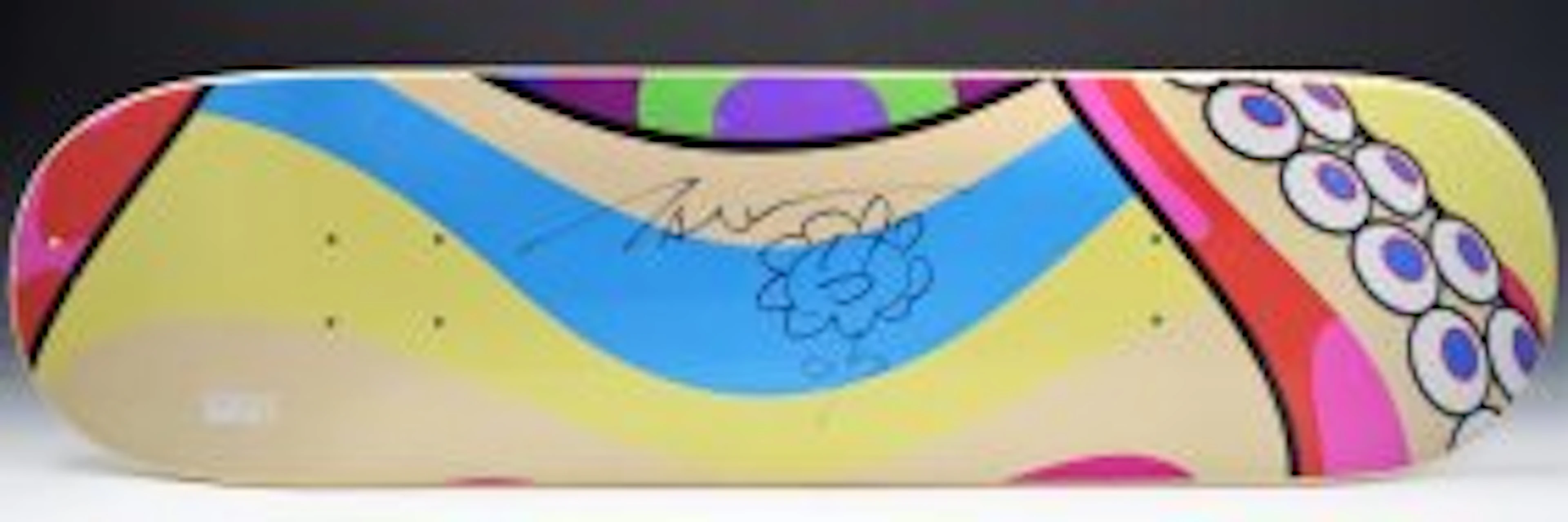 Takashi Murakami Drawing on Skateboard