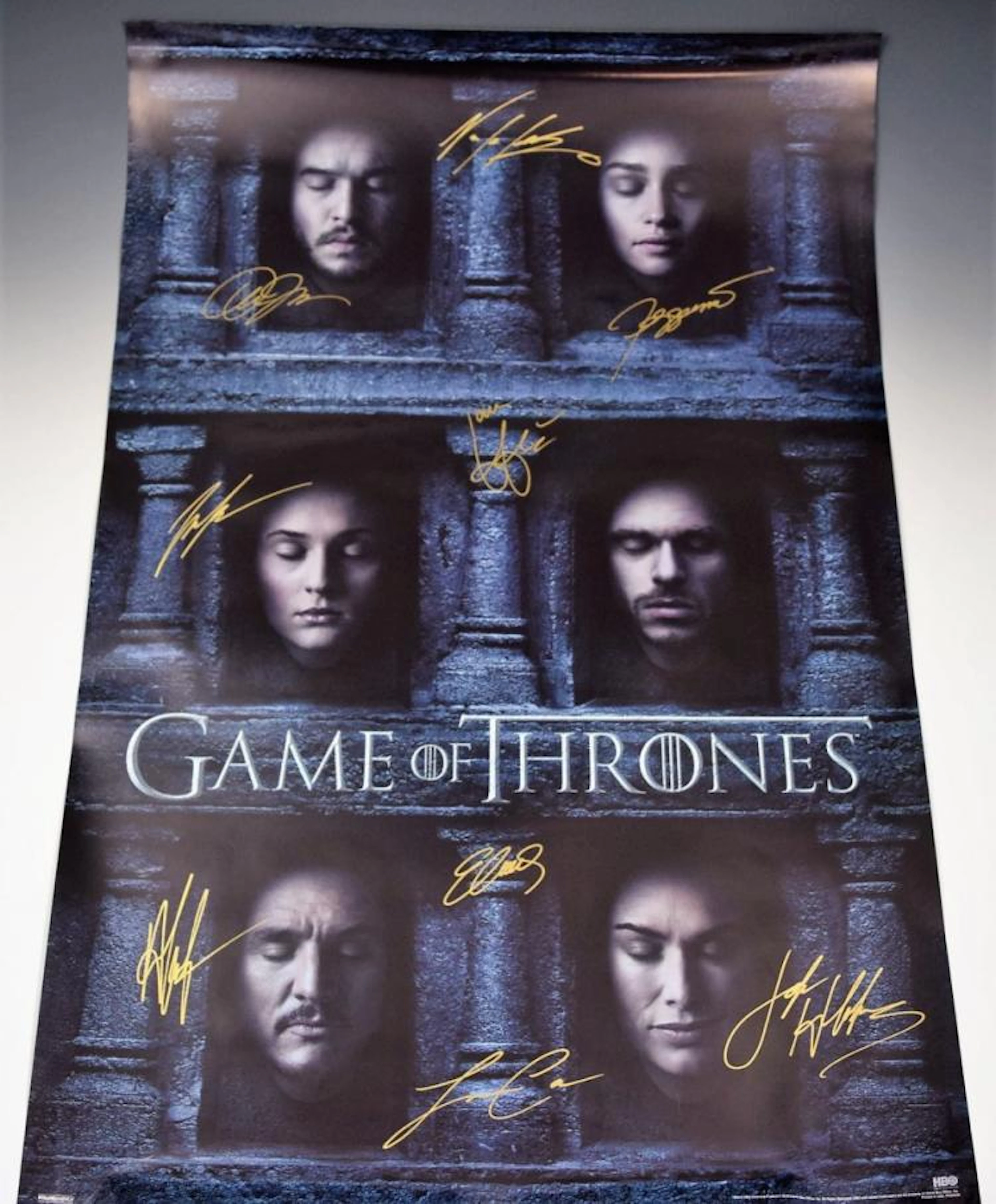 Game Of Thrones Cast Signed Movie Poster