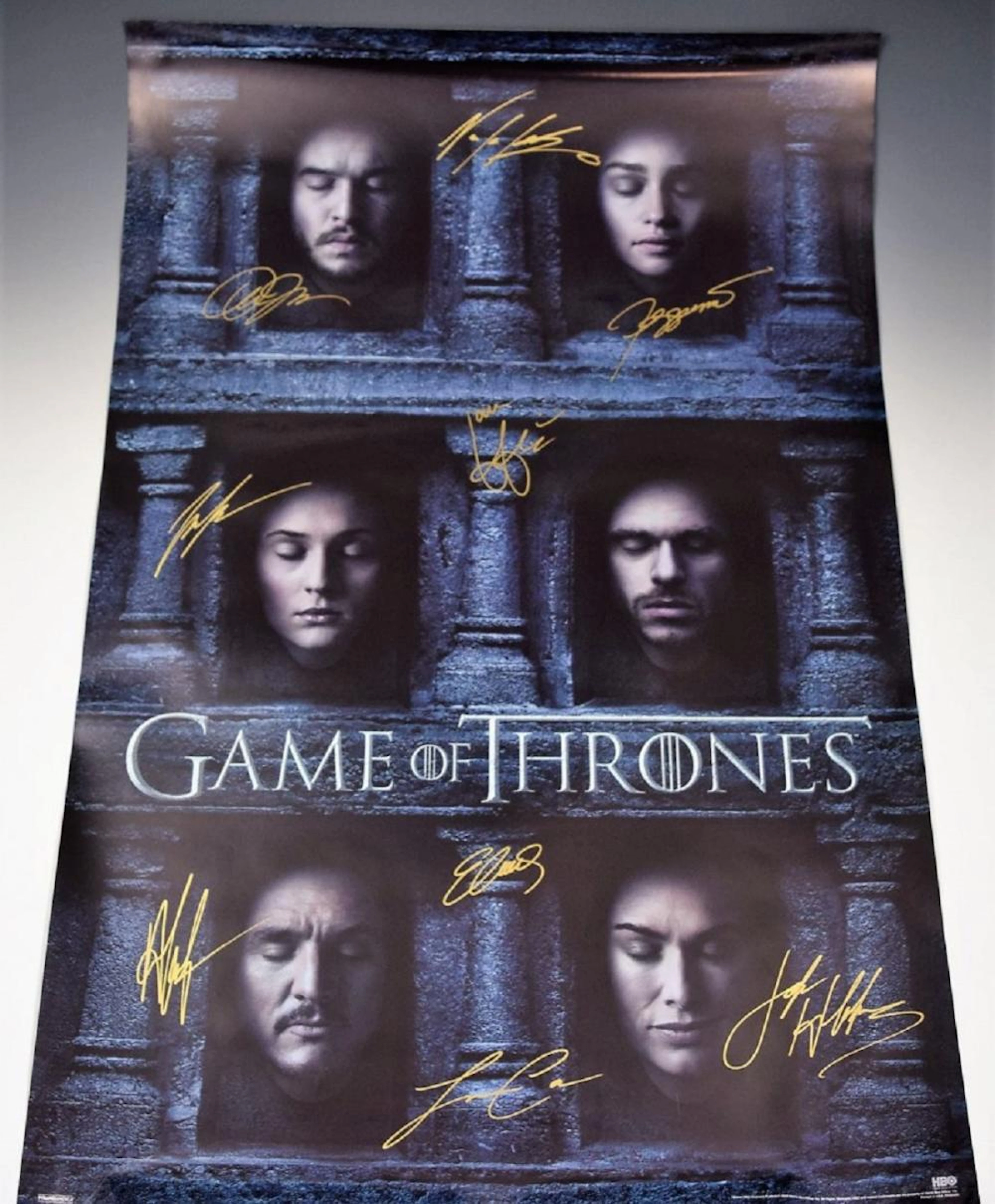 Game Of Thrones Cast Signed Movie Poster
