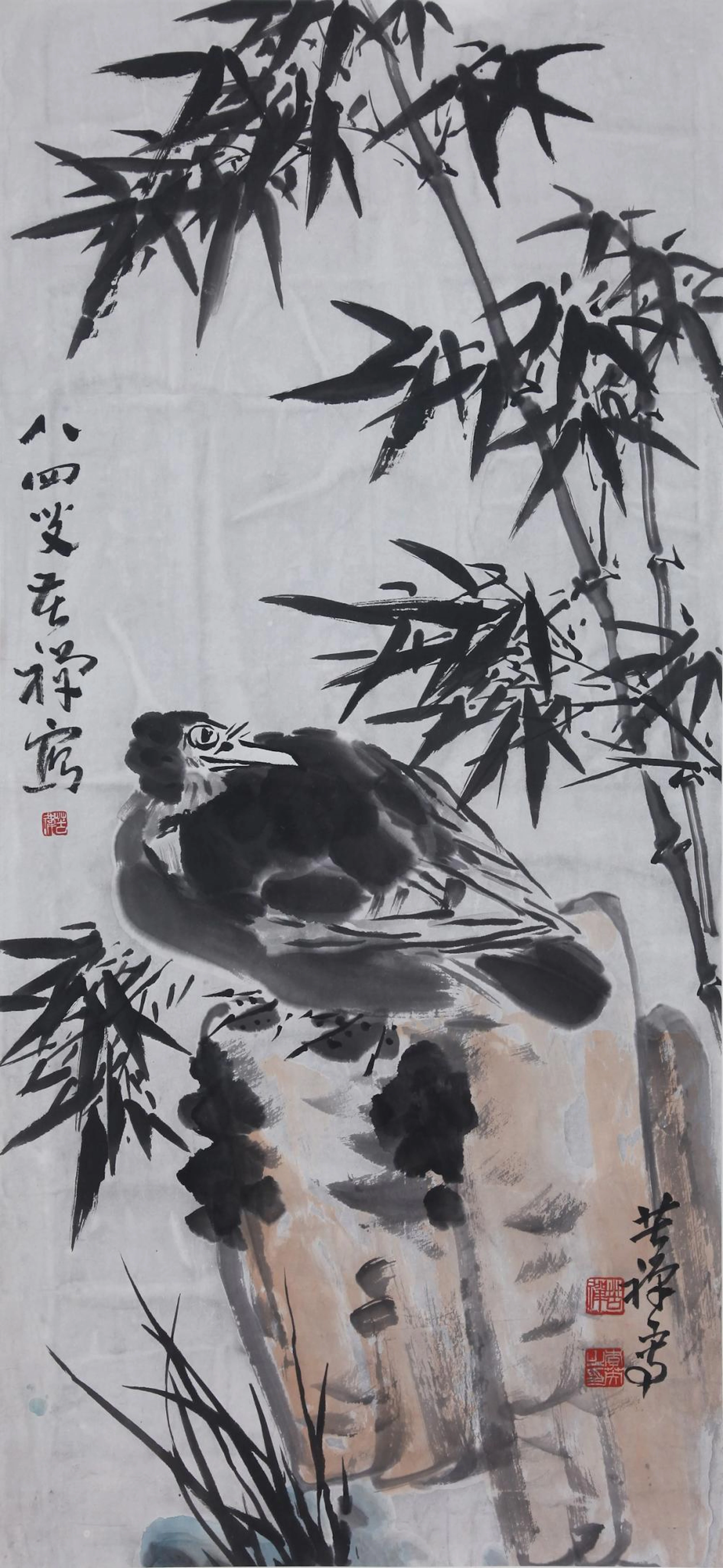 LI KUCHAN, ATTRIBUTED TO, REST UNDER BAMBOO SHADOW
