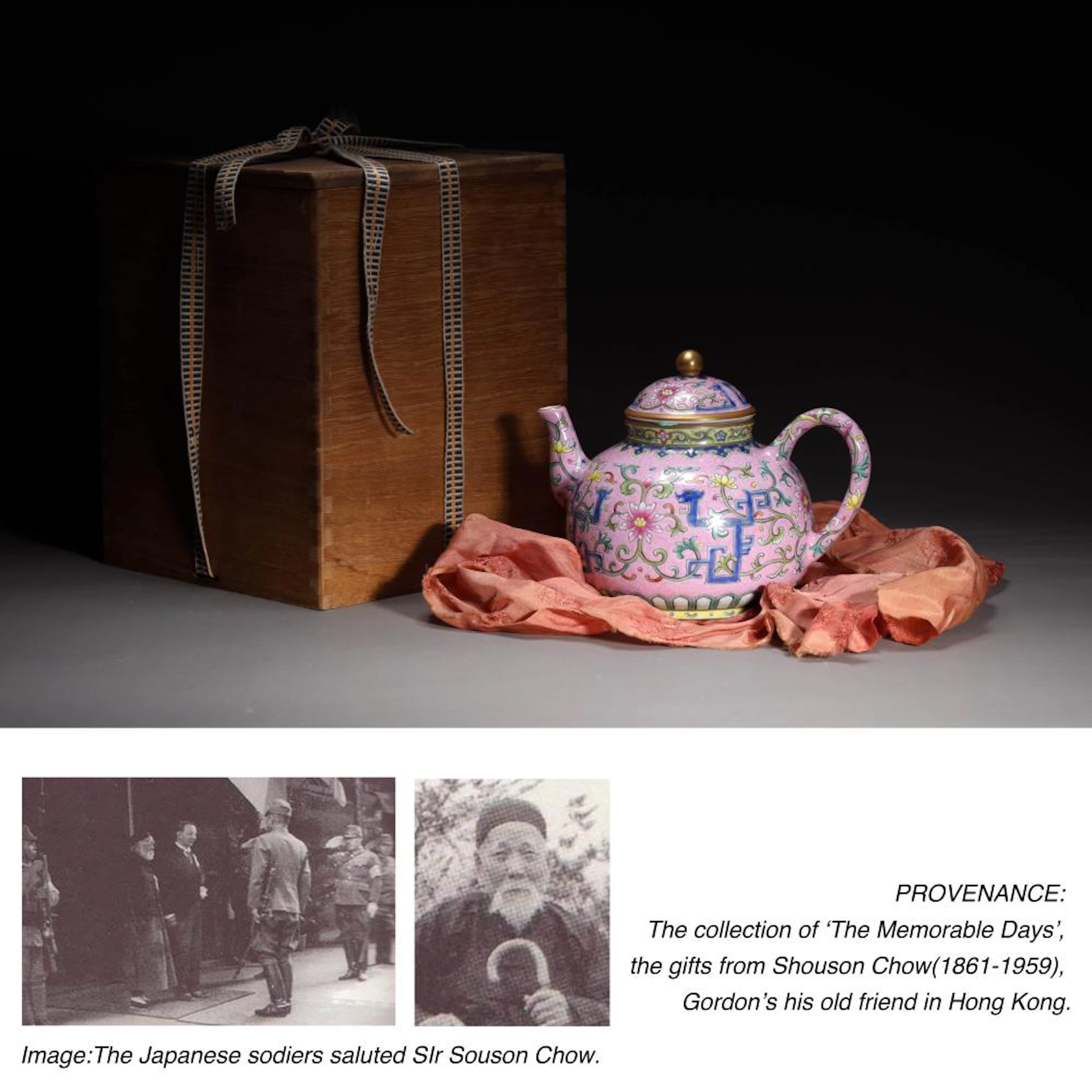 A FALANGCAI ENAMEL DRAGON TEA POT