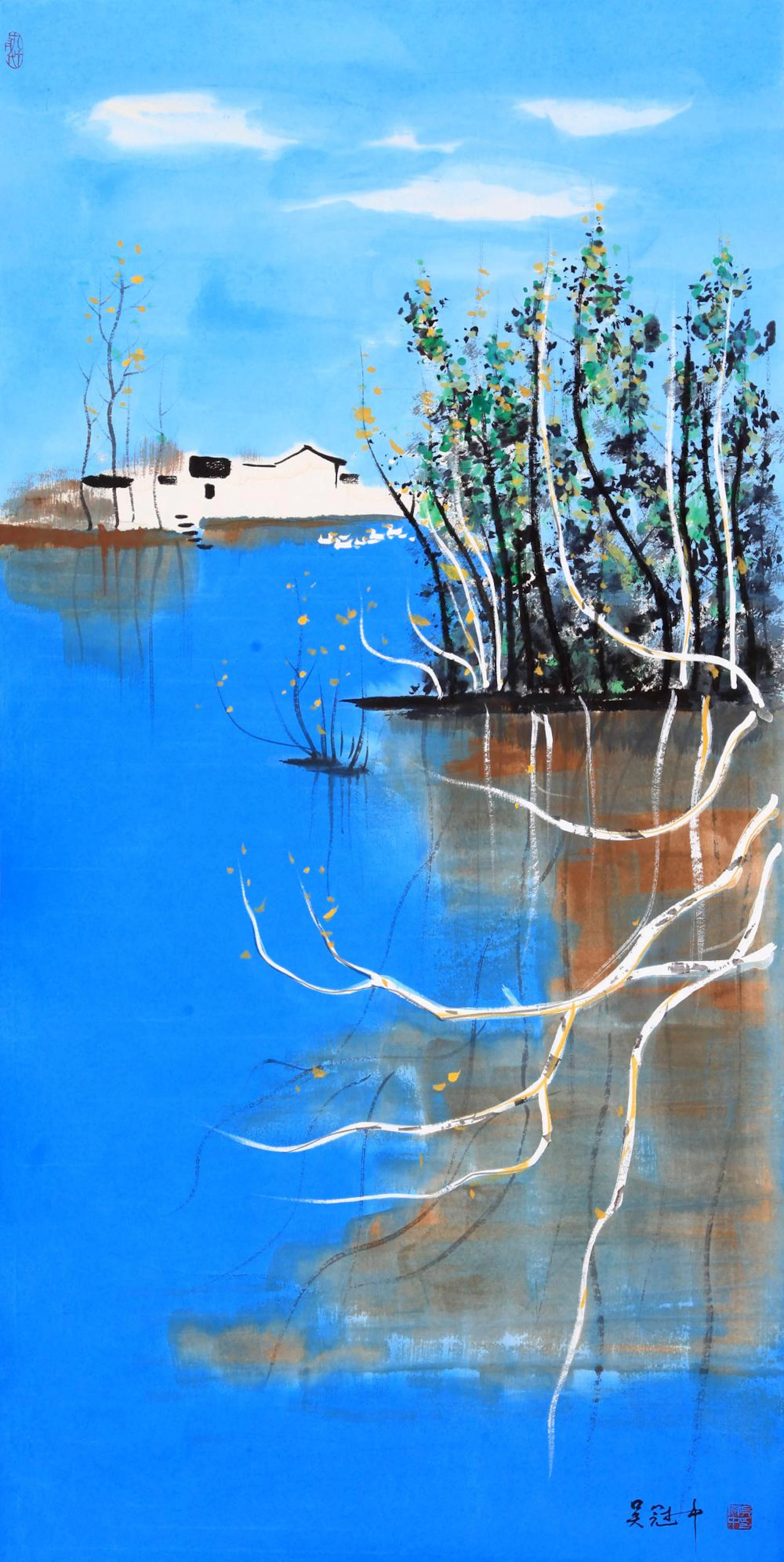 WU GUANZHONG, ATTRIBUTED TO, WATER VILLAGE