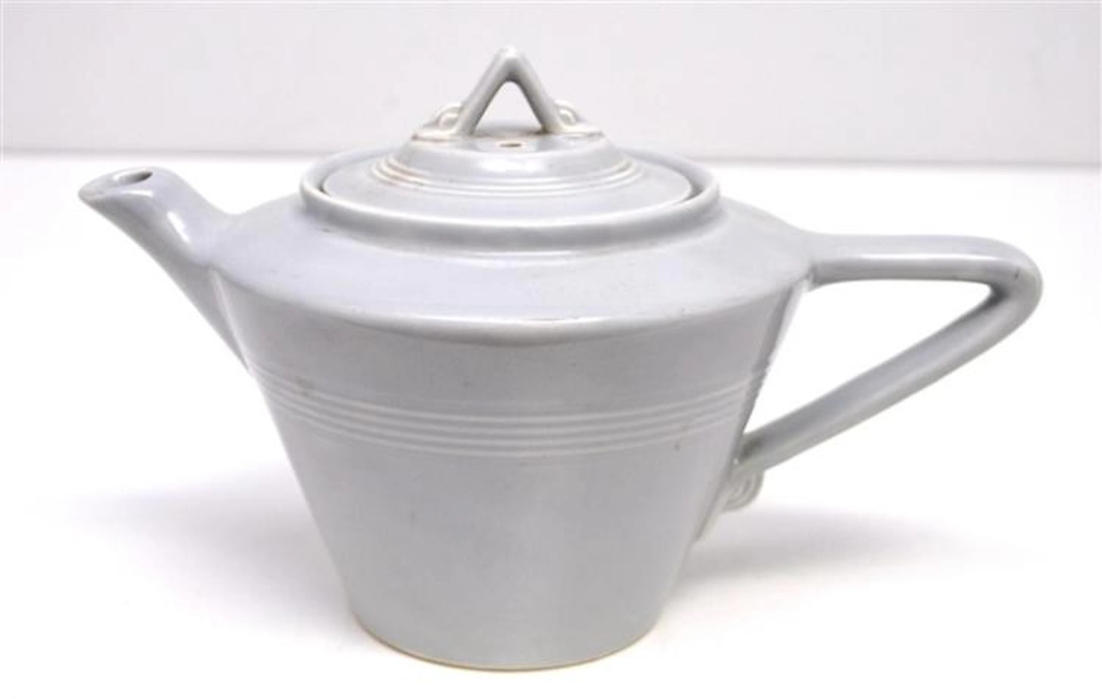 HARLEQUIN FIESTA DOVE GRAY 1950s TEAPOT
