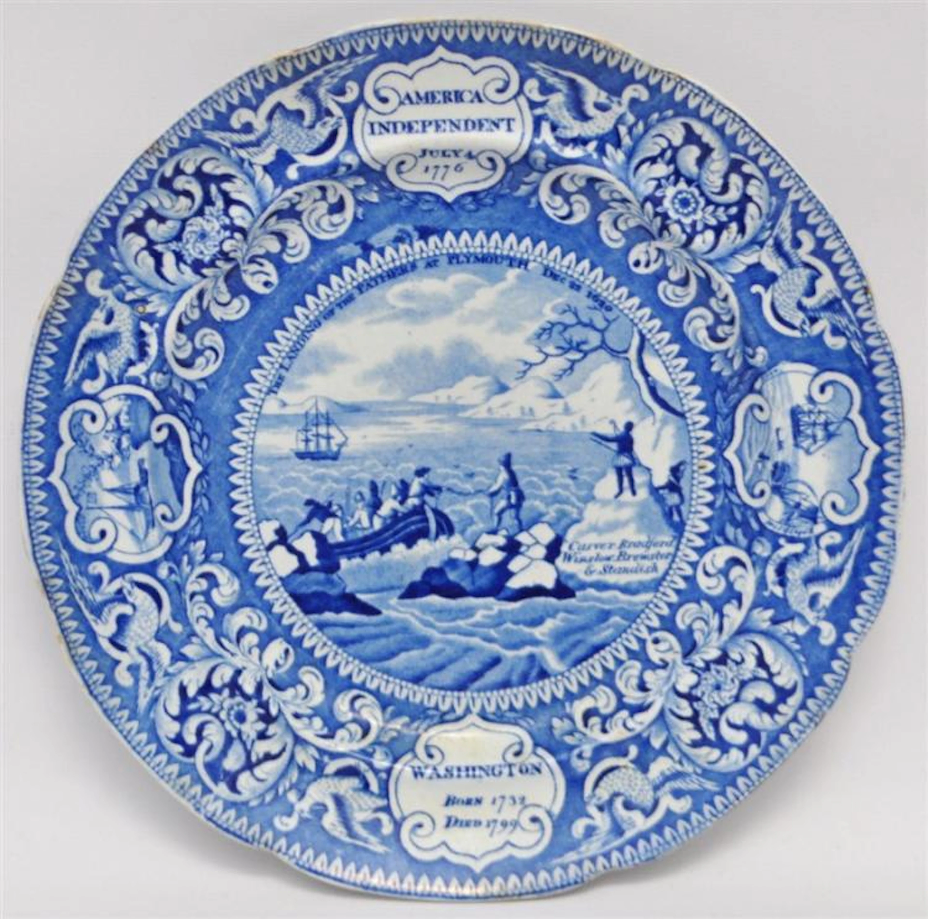 ENOCH WOODS 1825 AMERICAN INDEPENDENCE PLATE