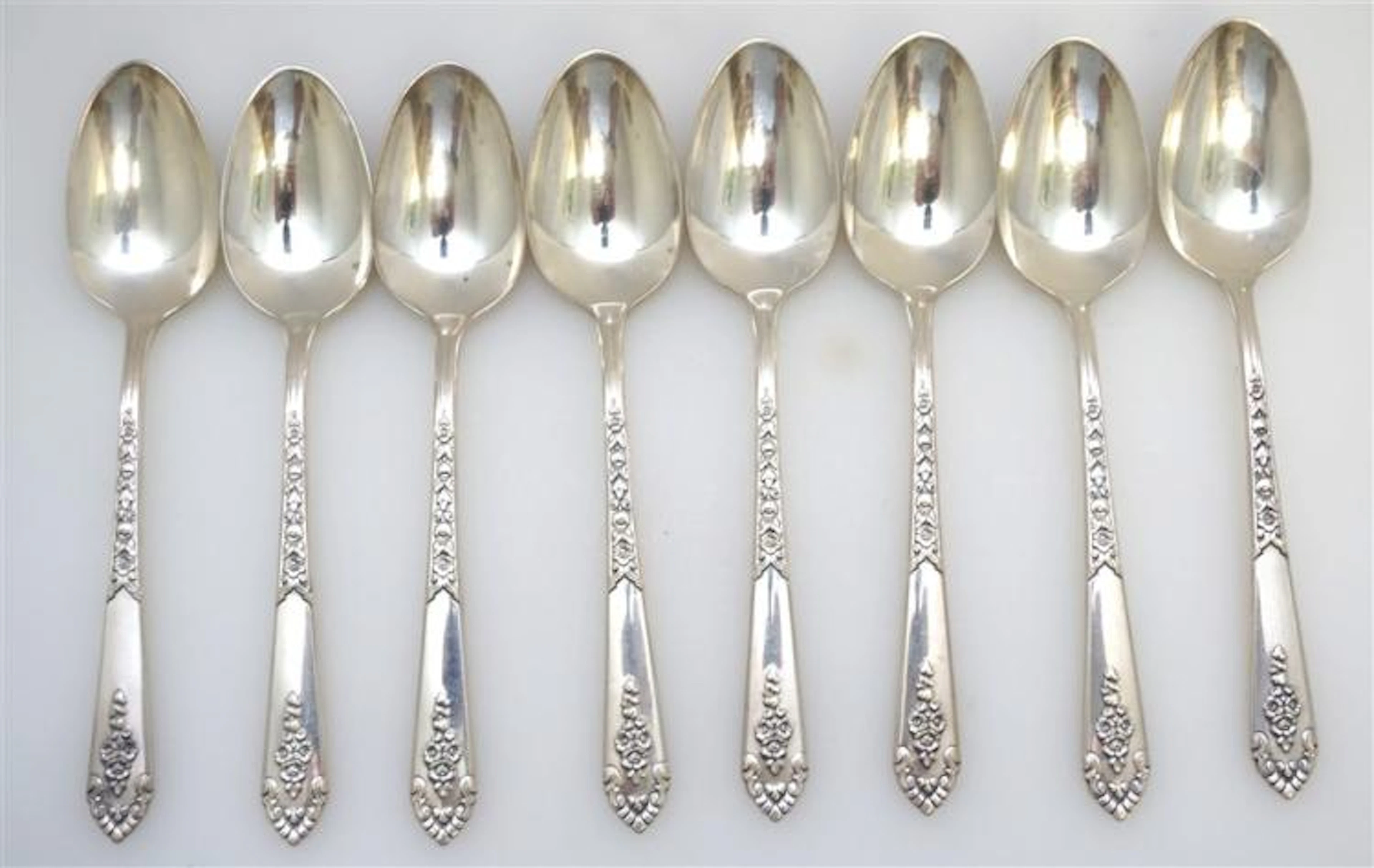 8PC ROYAL CREST "PROMISE" TEASPOONS