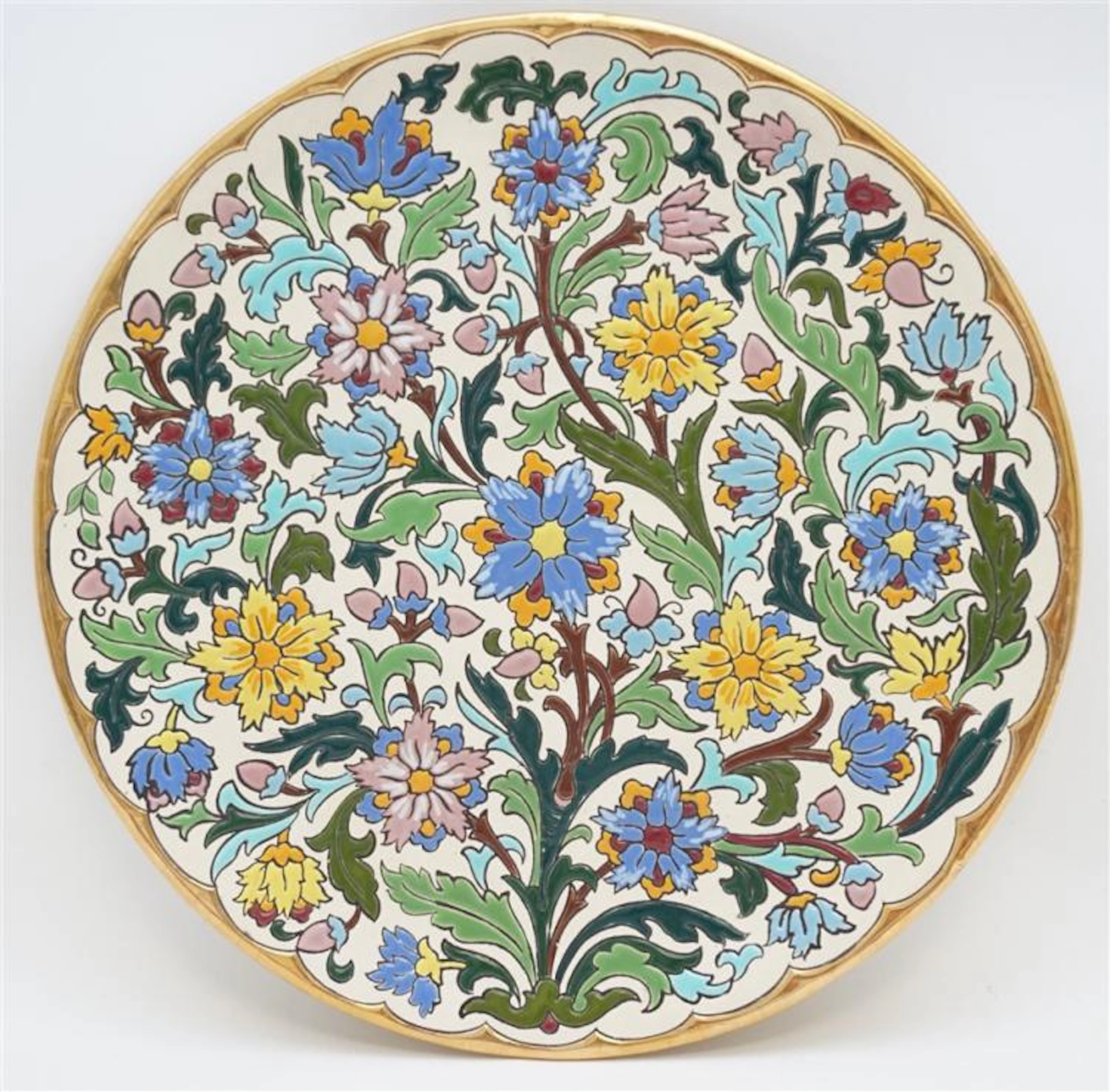 LARGE ENAMELED CERAMICAS SEVILLA CHARGER