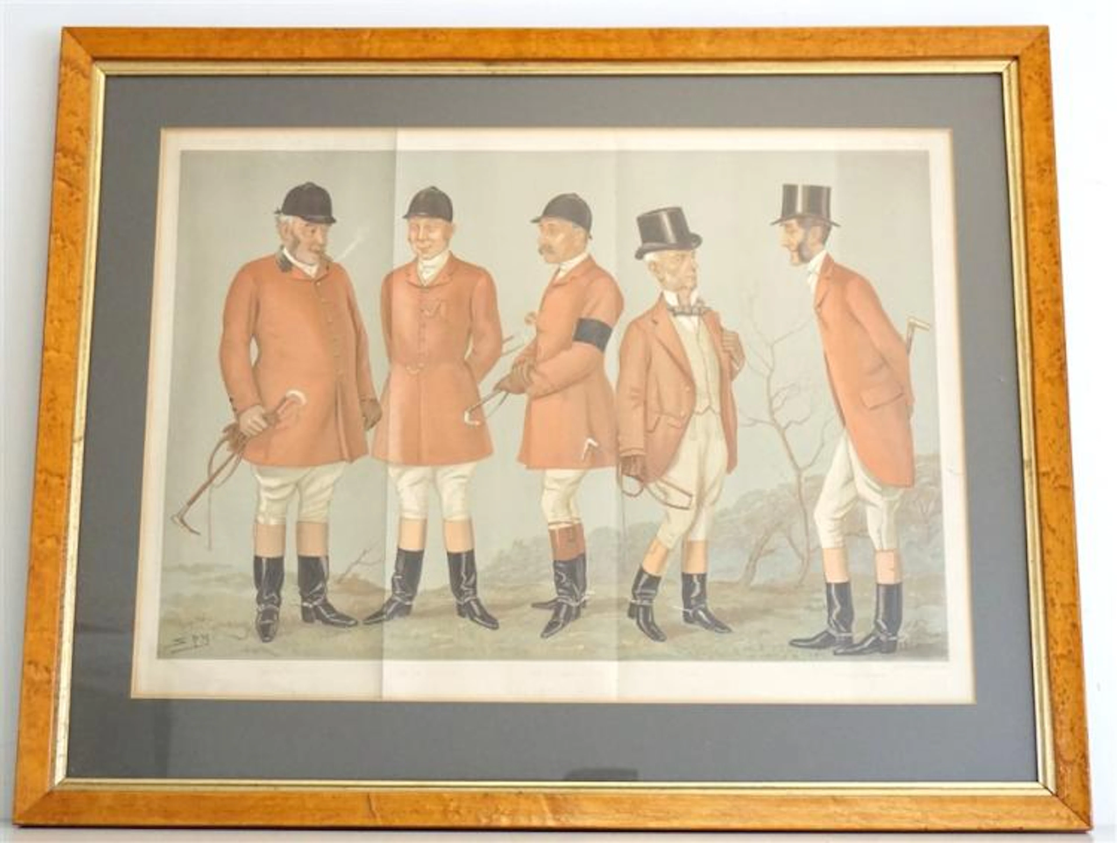 FRAMED 1895 VANITY FAIR SPY DOUBLE A MASTERS MEET