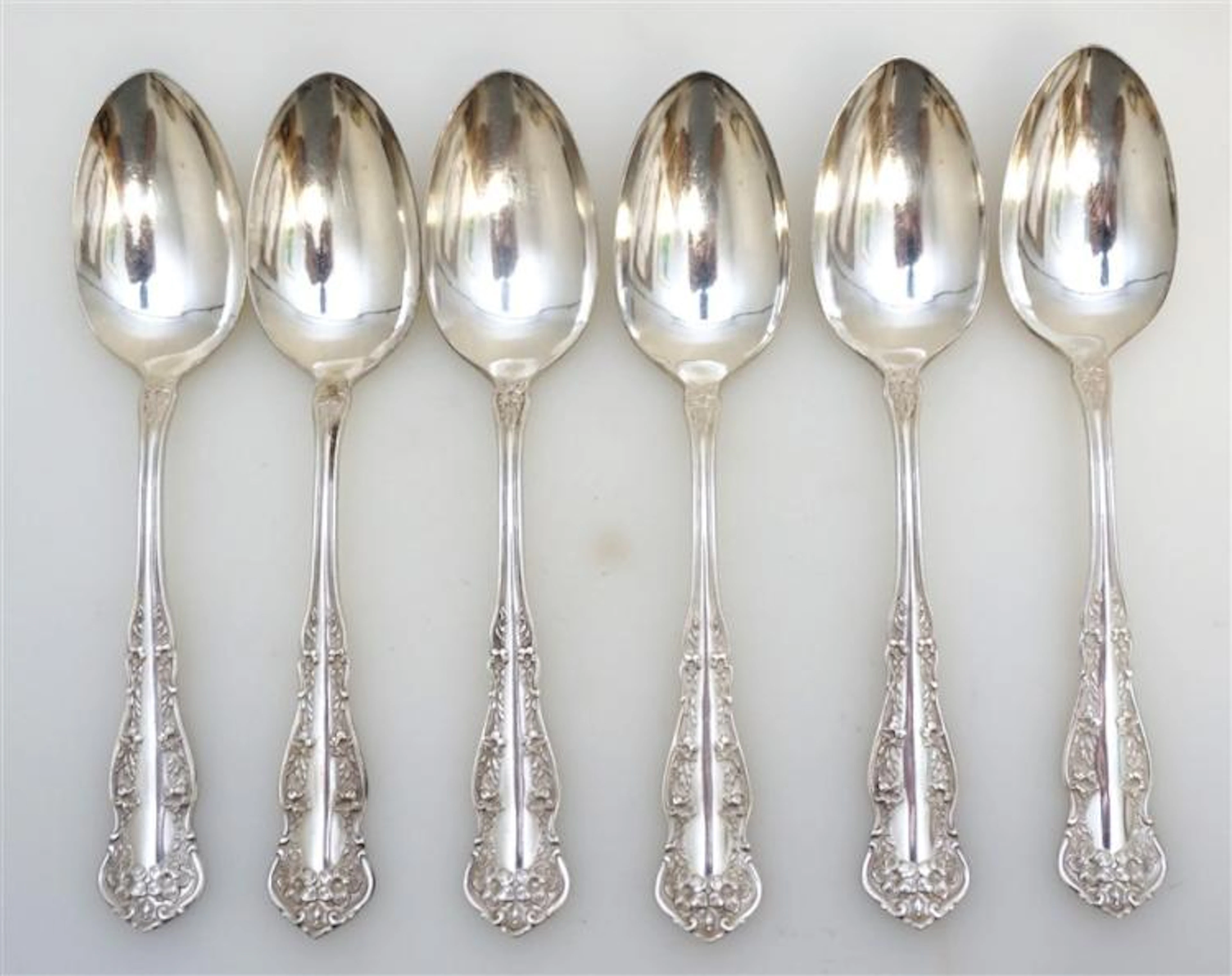 6 ANTIQUE 1900 CHESTER SILVERPLATE